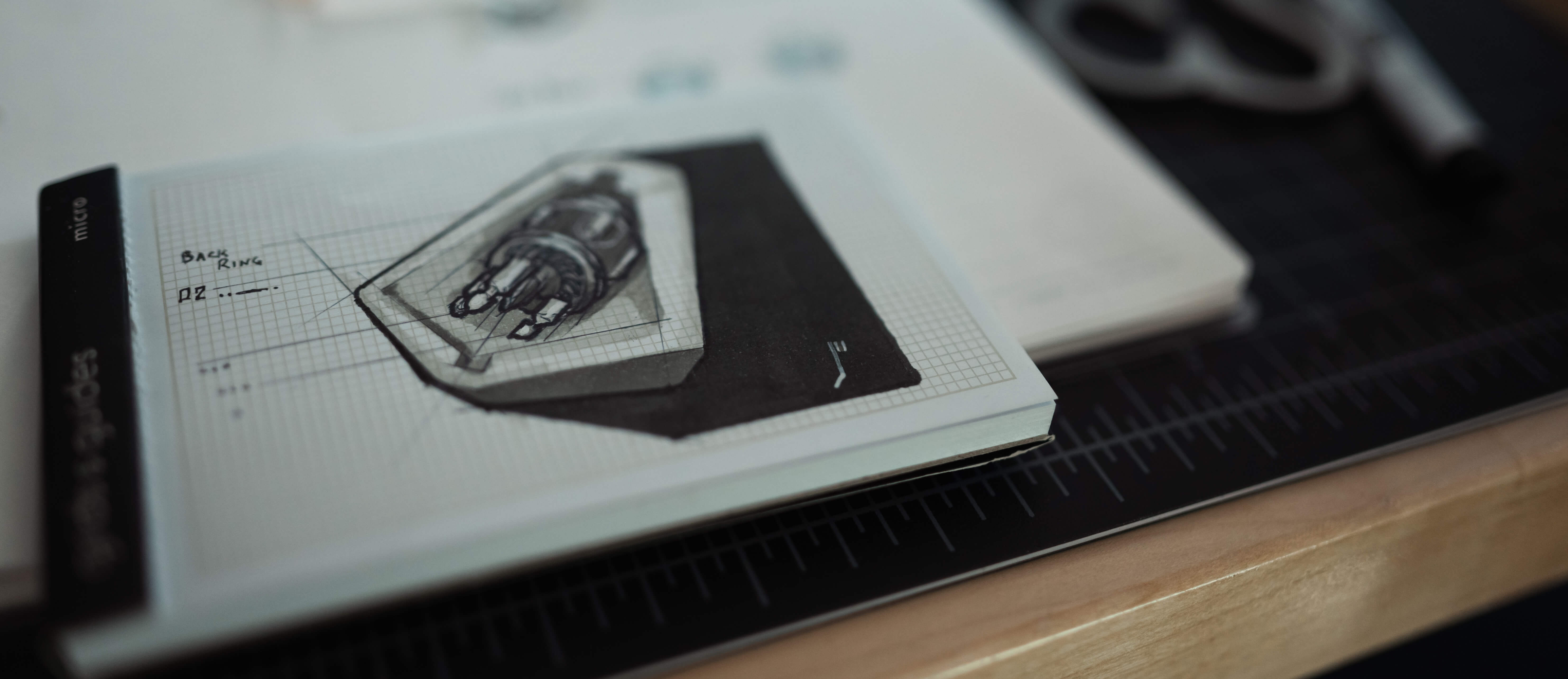 Jayse Hansen's drawing of a hologram for Spider-Man's spinnerette, for webslingers