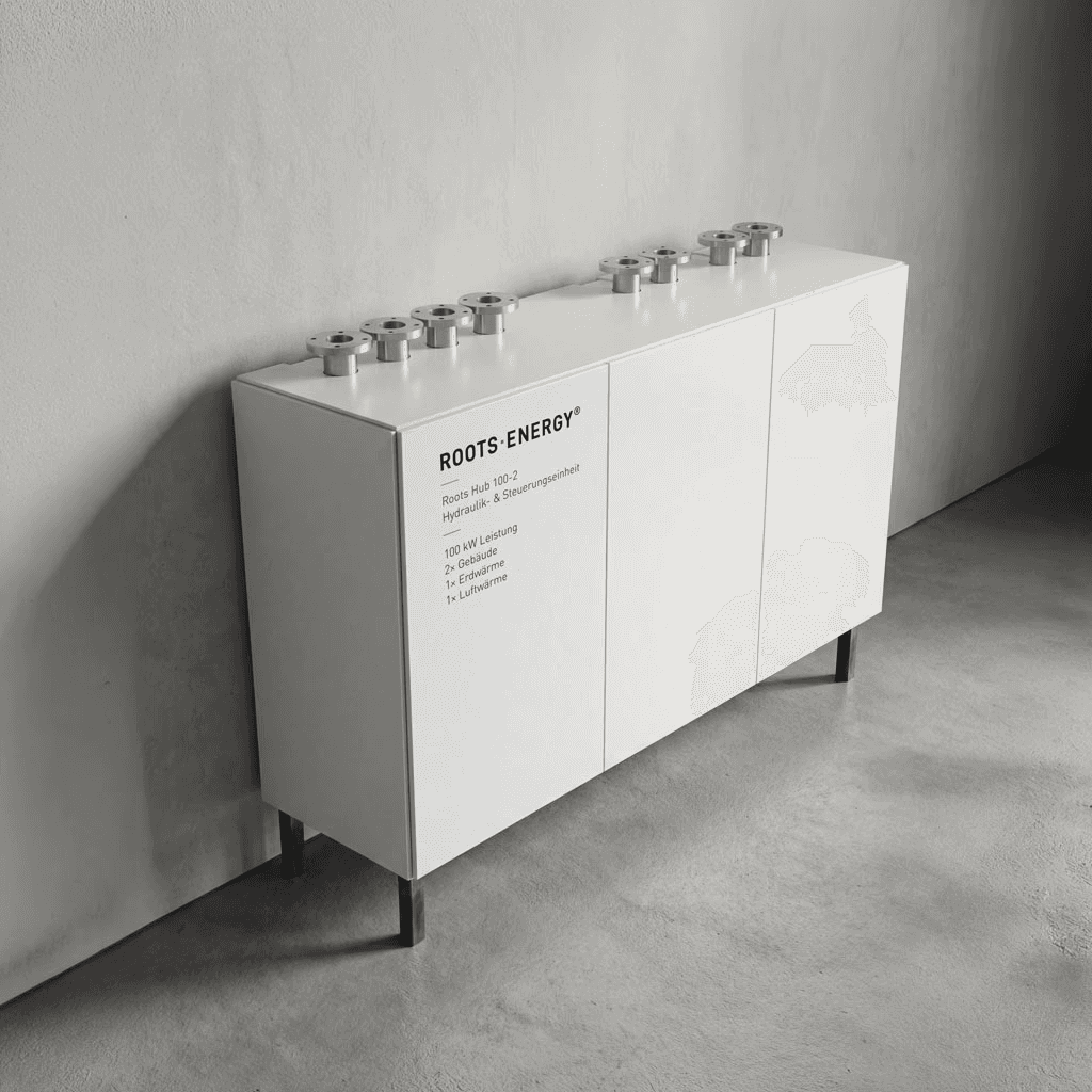 Roots Hub. Hydraulik- und Steuerungseinheit