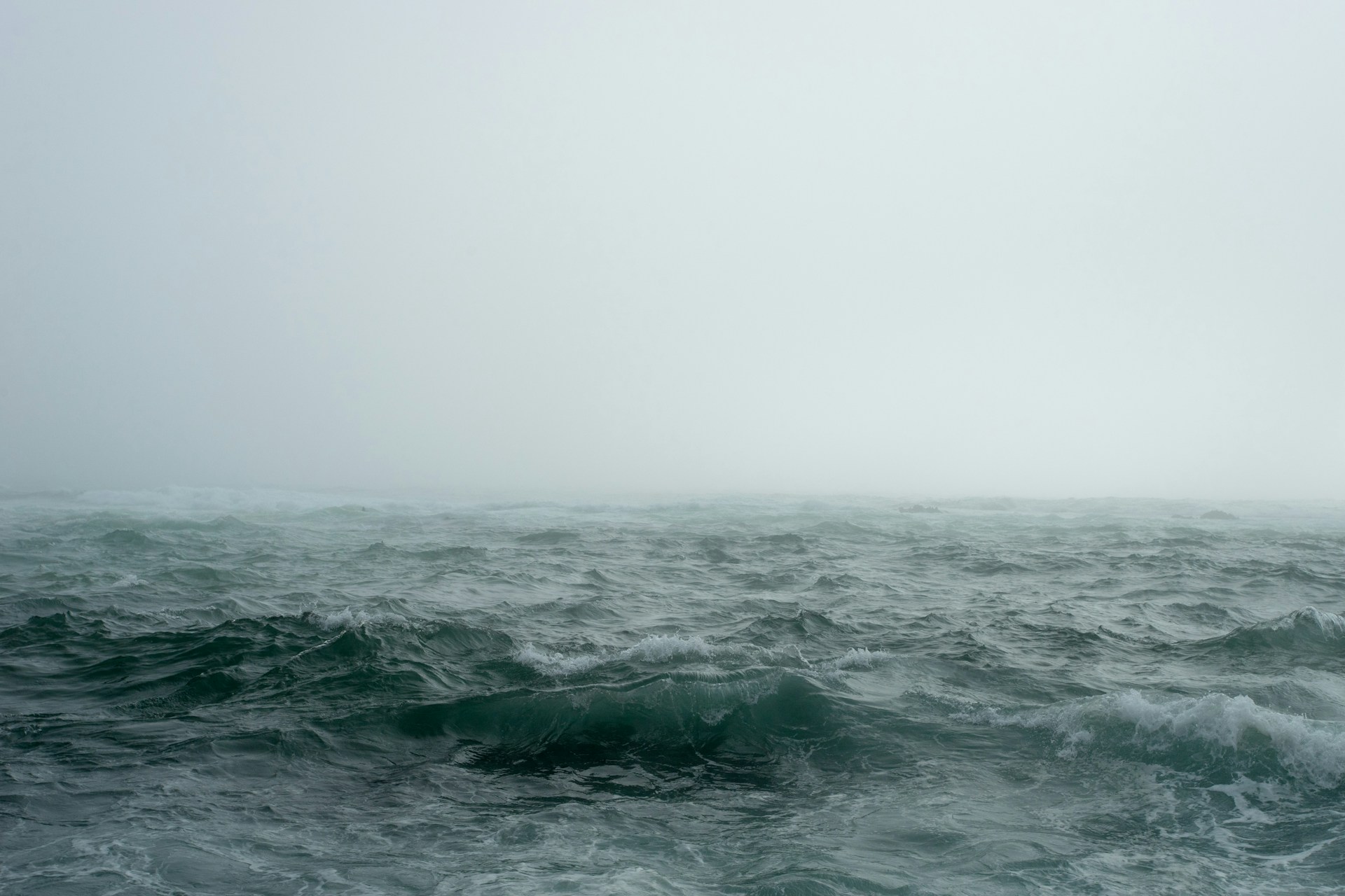 Stormy waves at sea