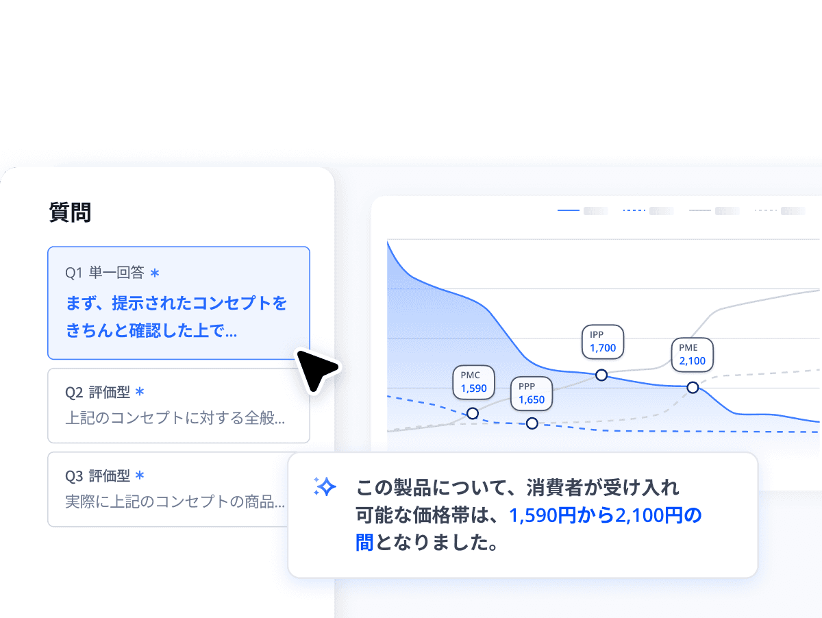 A user interface display showing a graph with data points, featuring options on the left side.