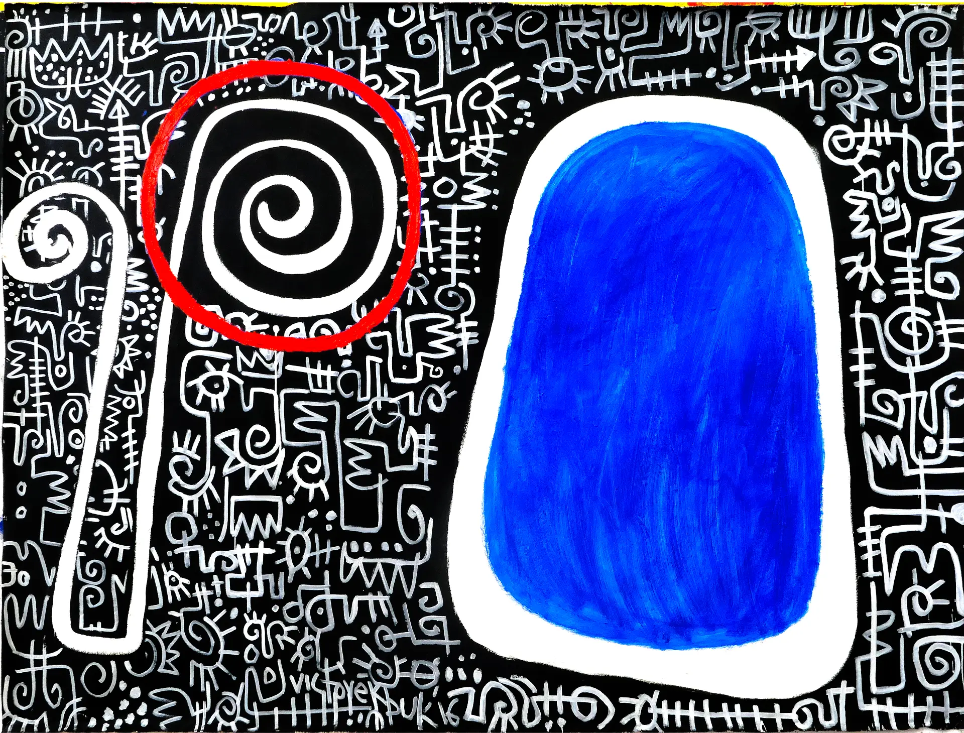 Between Blue and Me, acrylic on canvas Year: 2016 Size: 67x90 inches