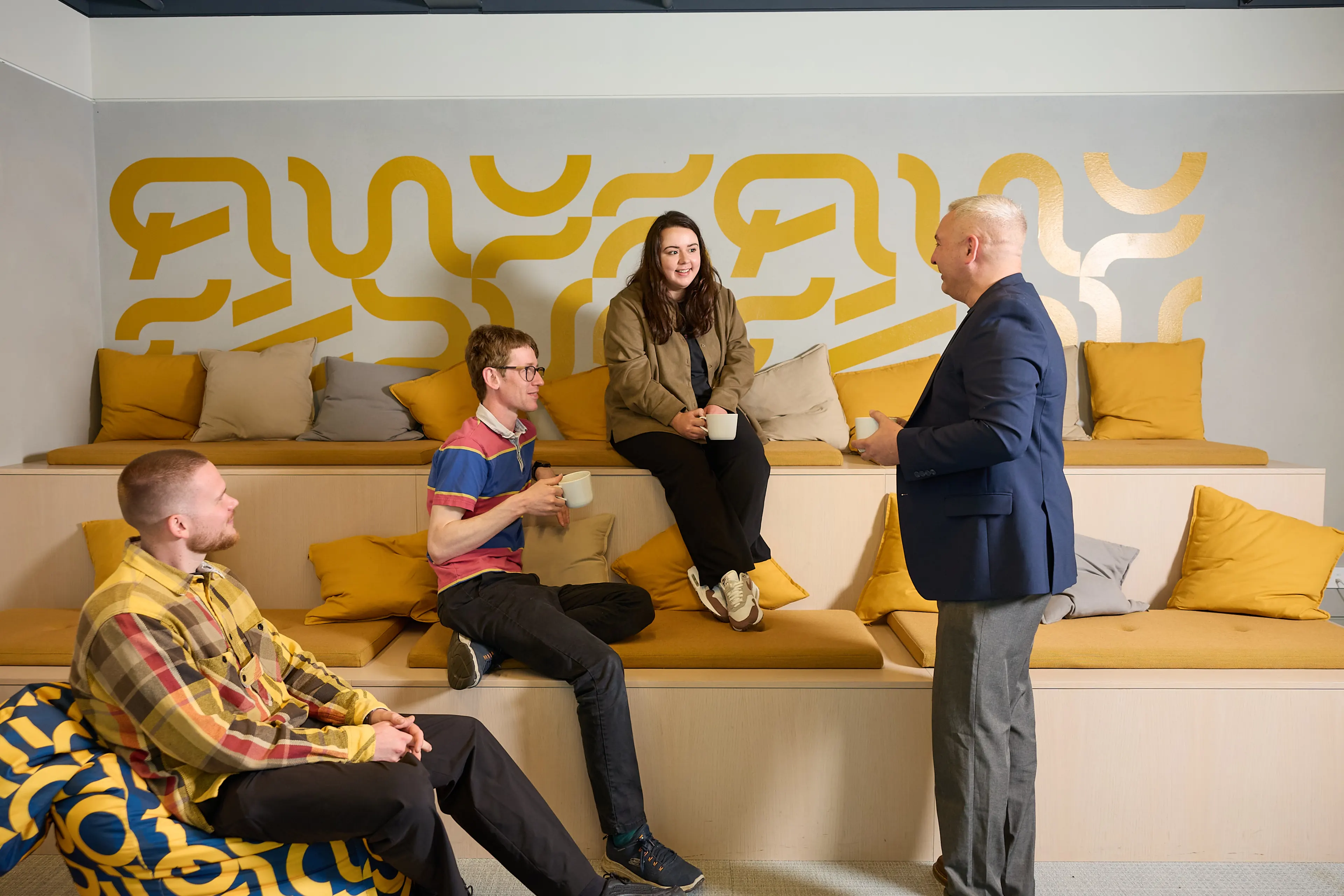 Kyckr team members collaborating in an office