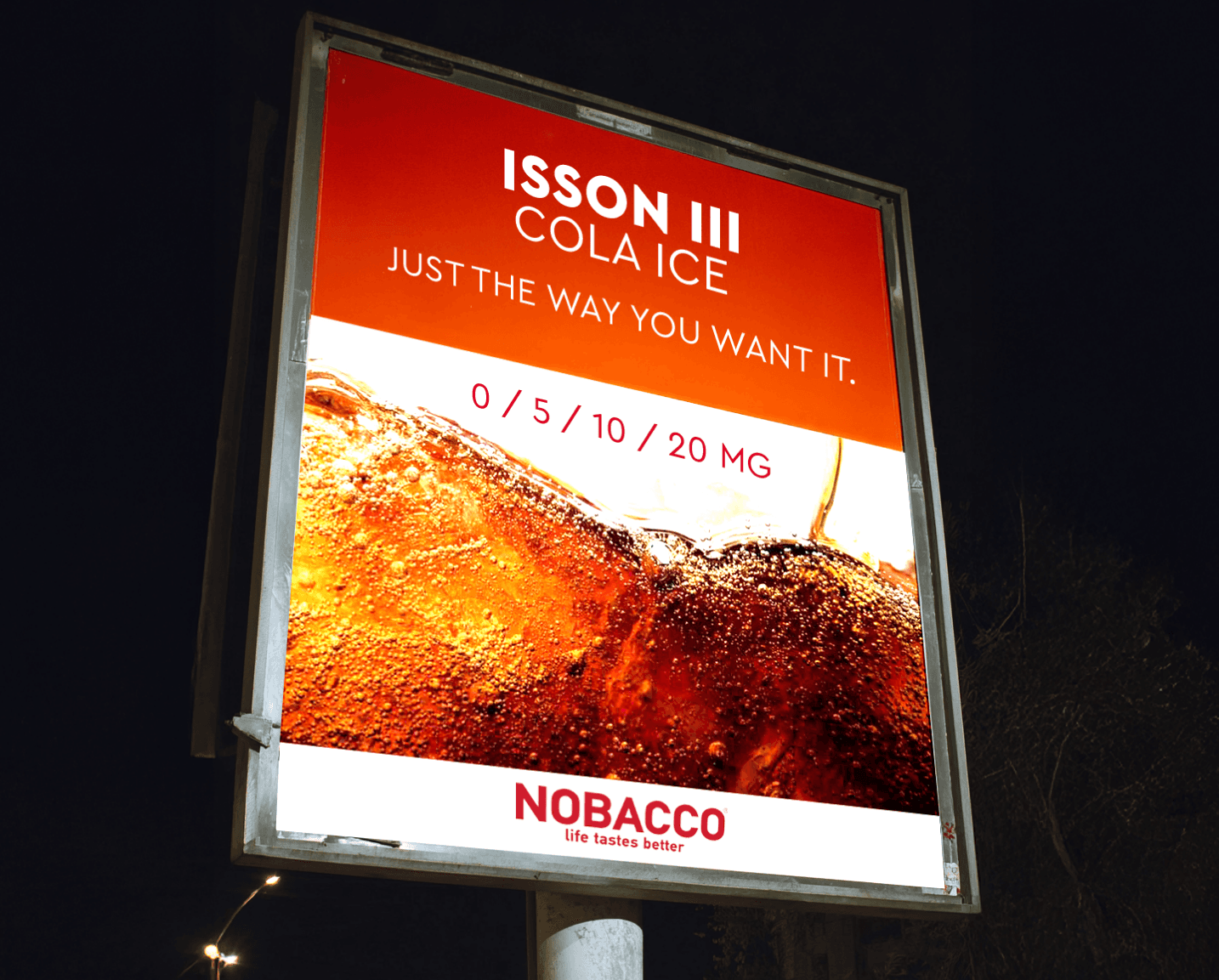 NOBACCO: Cola Ice billboard