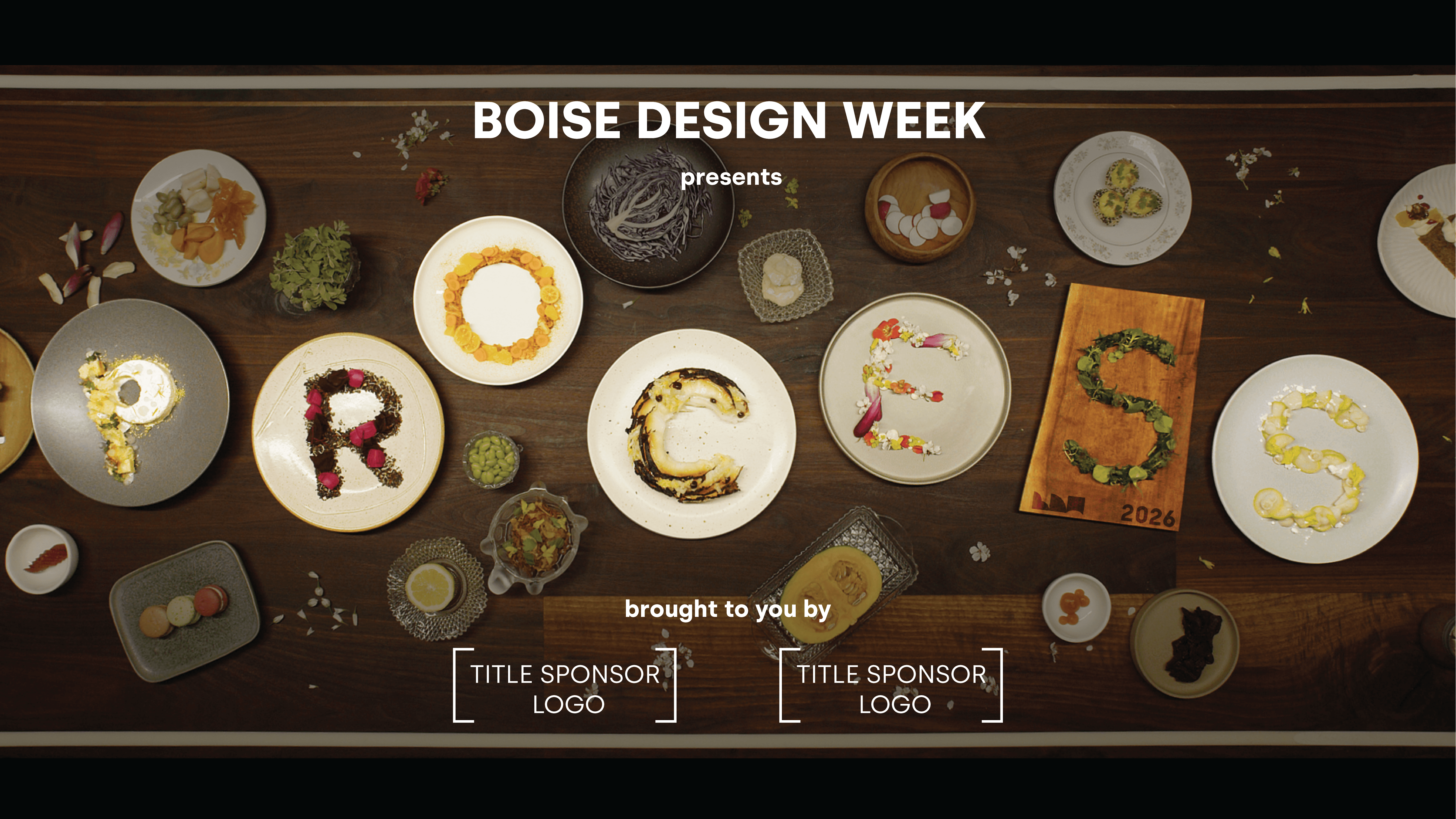 A collection of plates that spells out "PROCESS"