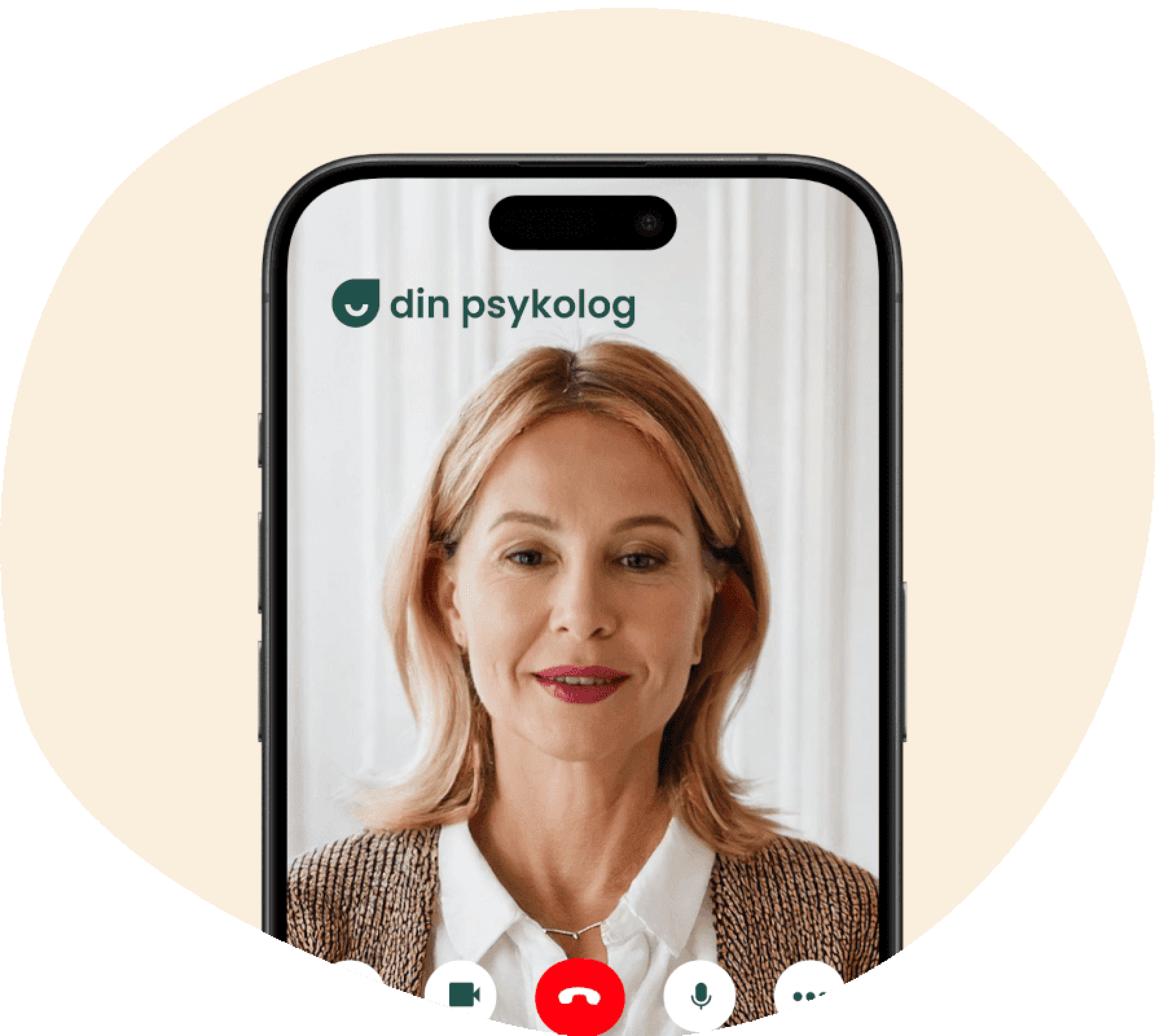 Video call in Din Psykolog's app