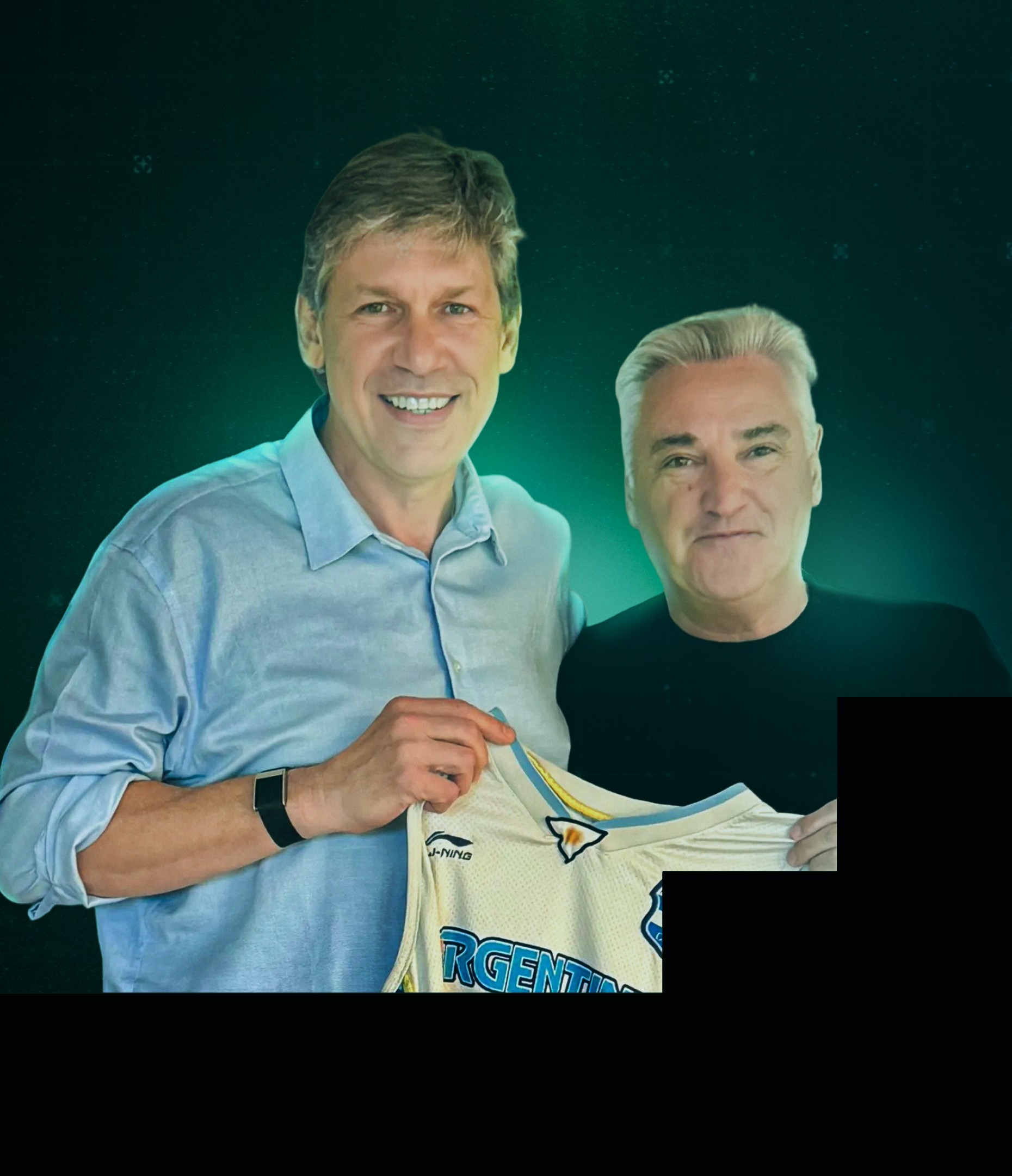 Julio Lamas con Walter Abrigo