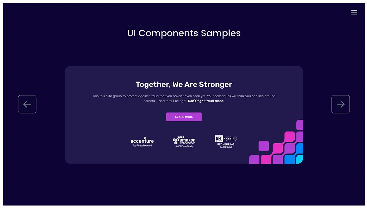 style tile ui components samples