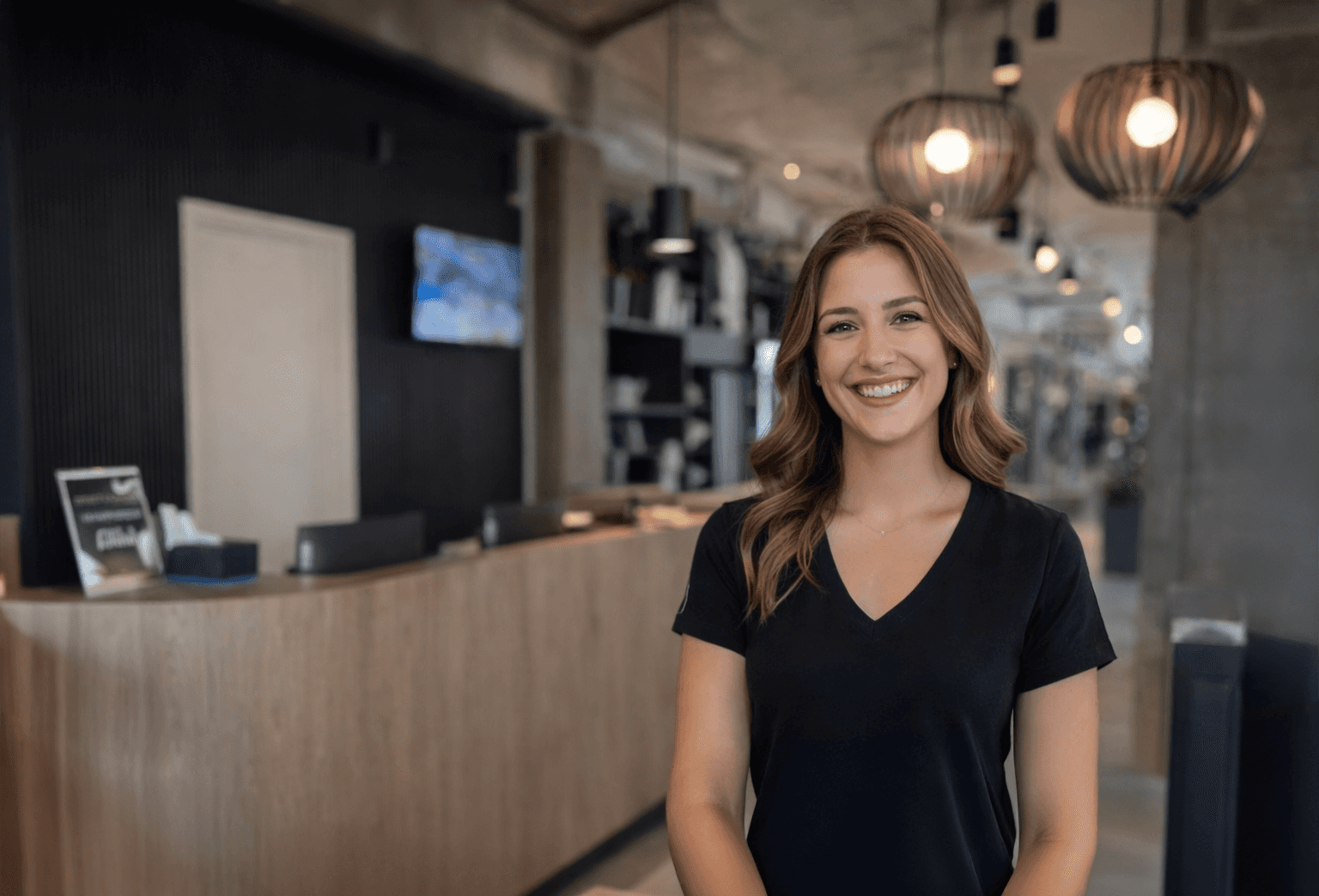 Dynamic picture of a cyclist riding downhill