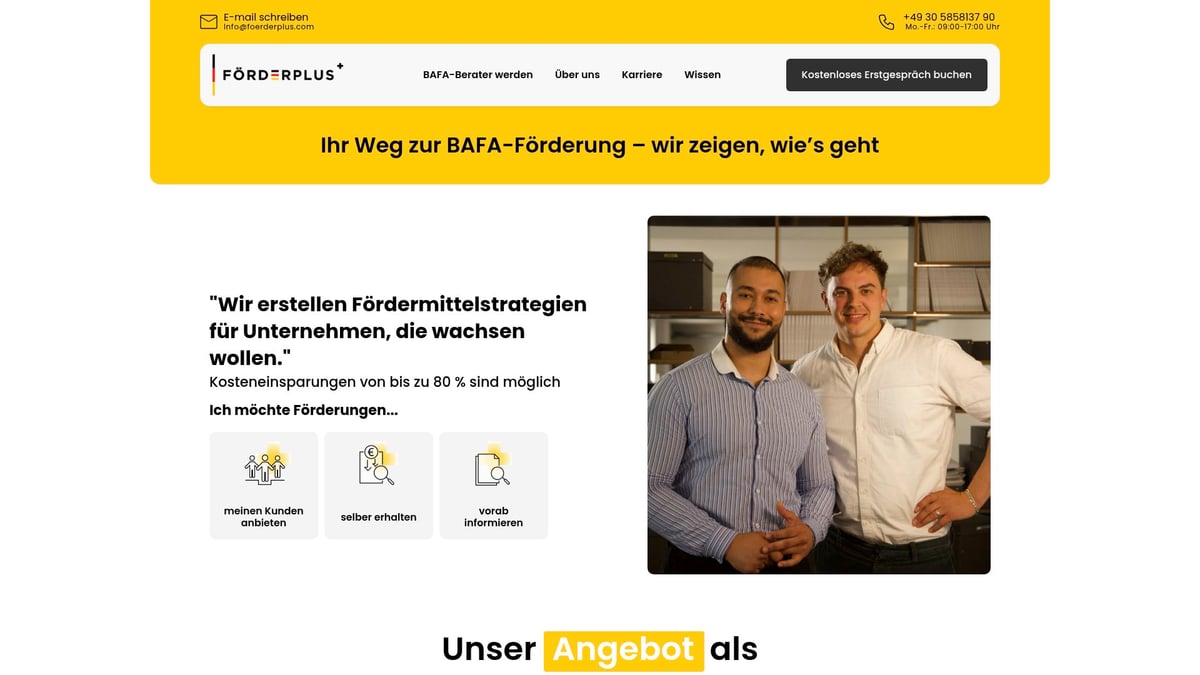 Top 8 KMU Förderprogramme 2026: Chancen Für Unternehmen - Förderplus UG – BAFA-Fördermittelberatung für KMU