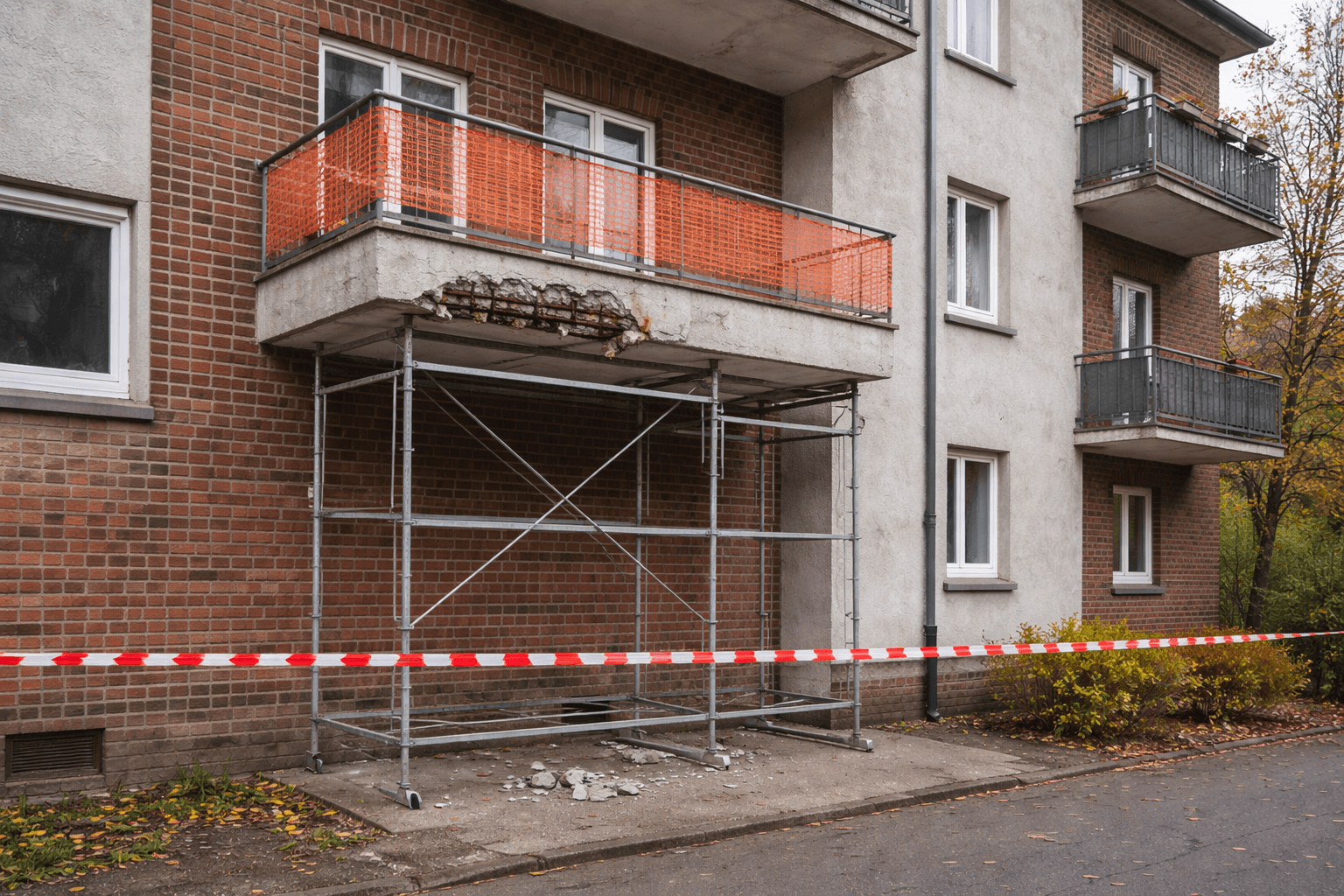 betonabplatzung am balkon in hattingen