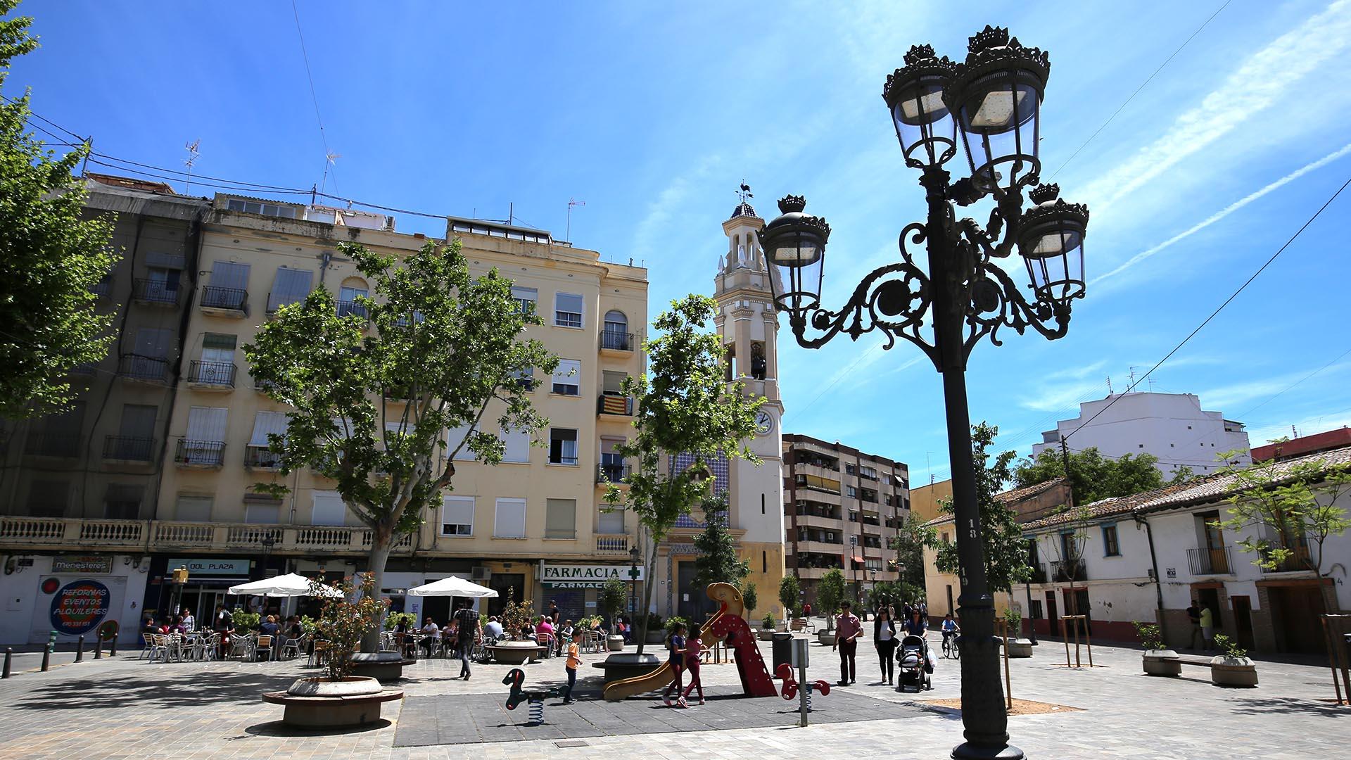 Plaza de Patraix in the summer day