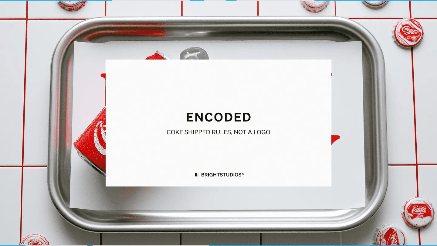 Coke shipped rules, not a logo