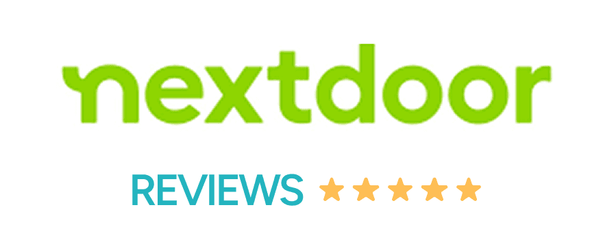 Next door logo with 5 star reviews