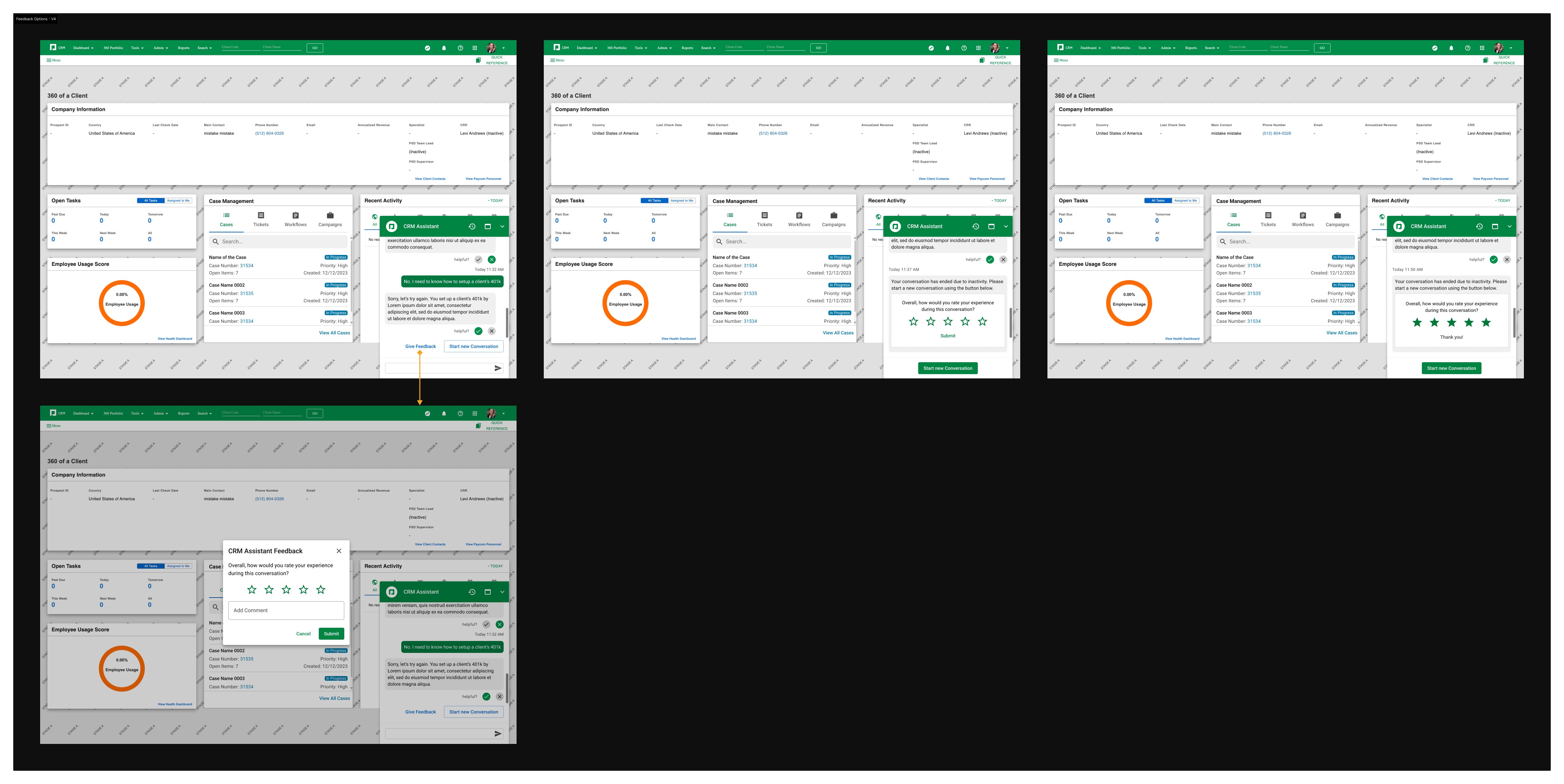 Passive Feedback Options