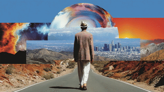 A colorful mosaic tunnel wall is shown.