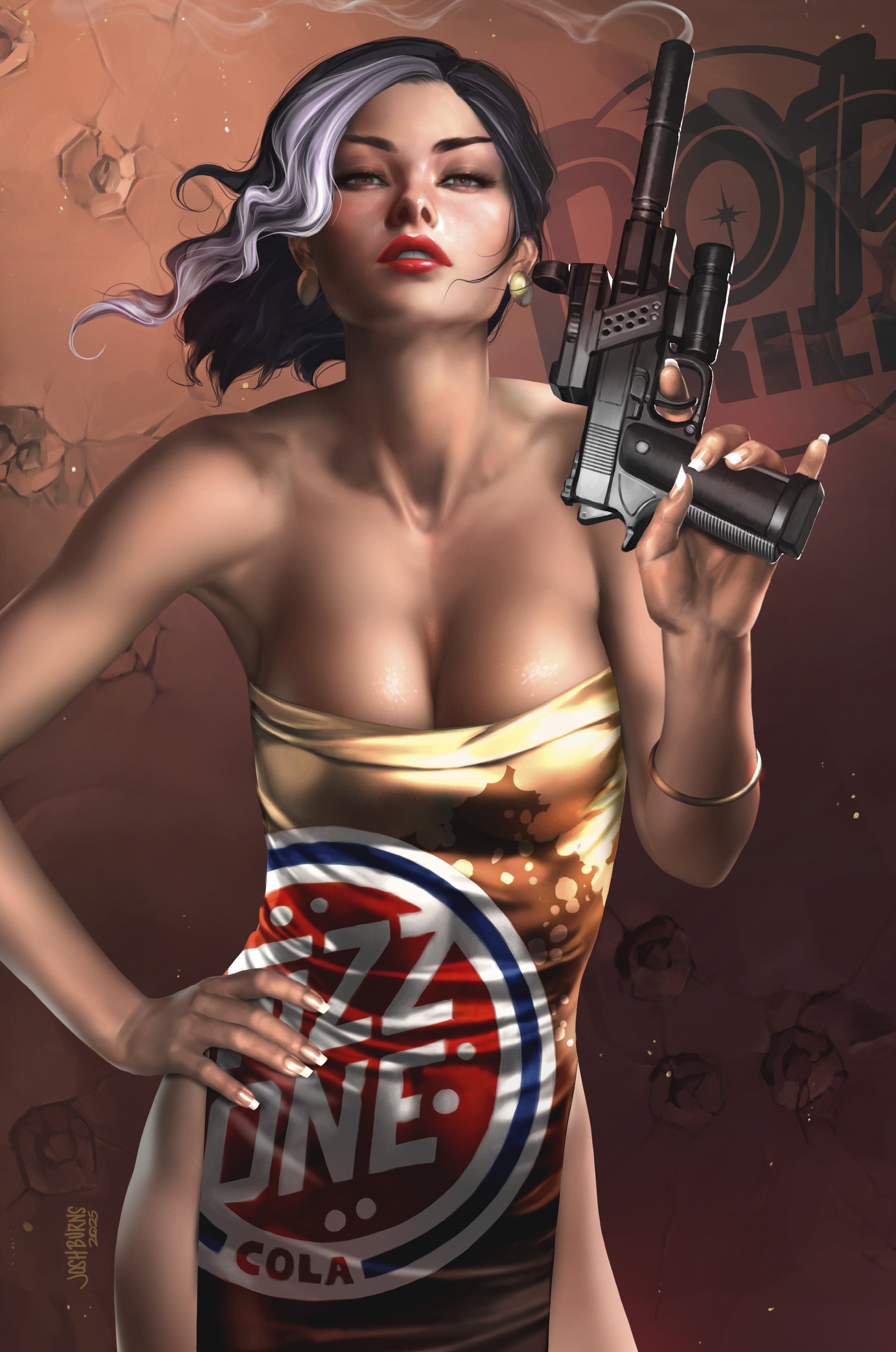 Pop Kill #3 Josh Burns Smoking Gun Virgin Variant Big Dex MegaCon Exclusive Cover