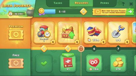 Township: paid and free tracks as two rows