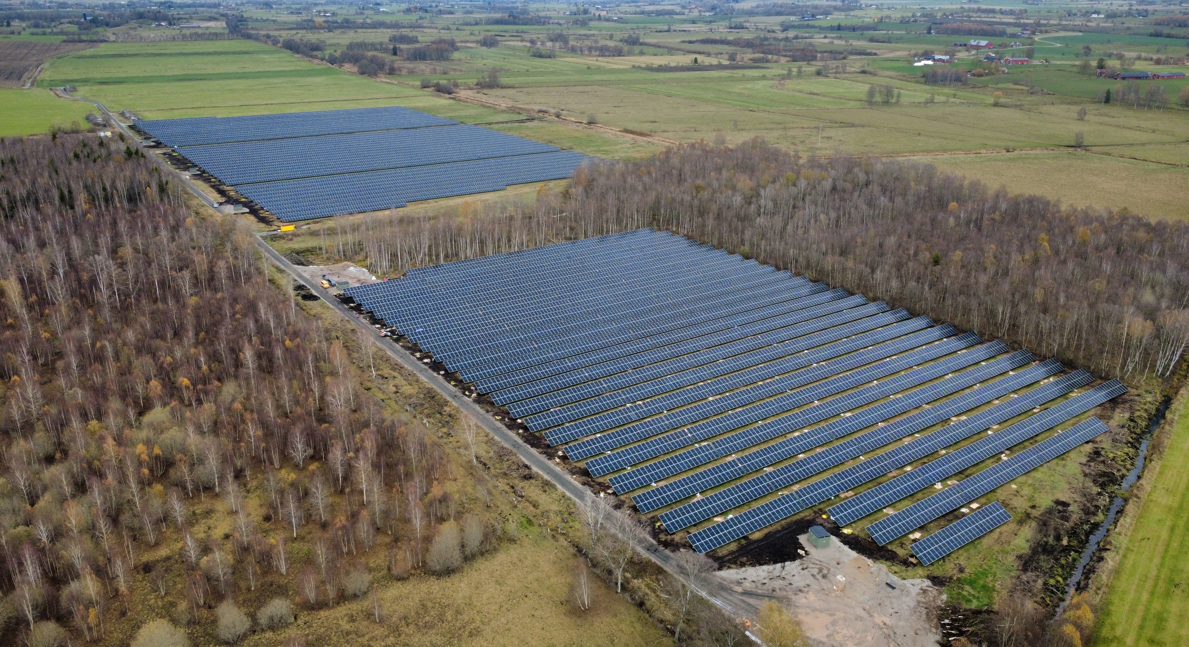 Drone photo of Holma solar park