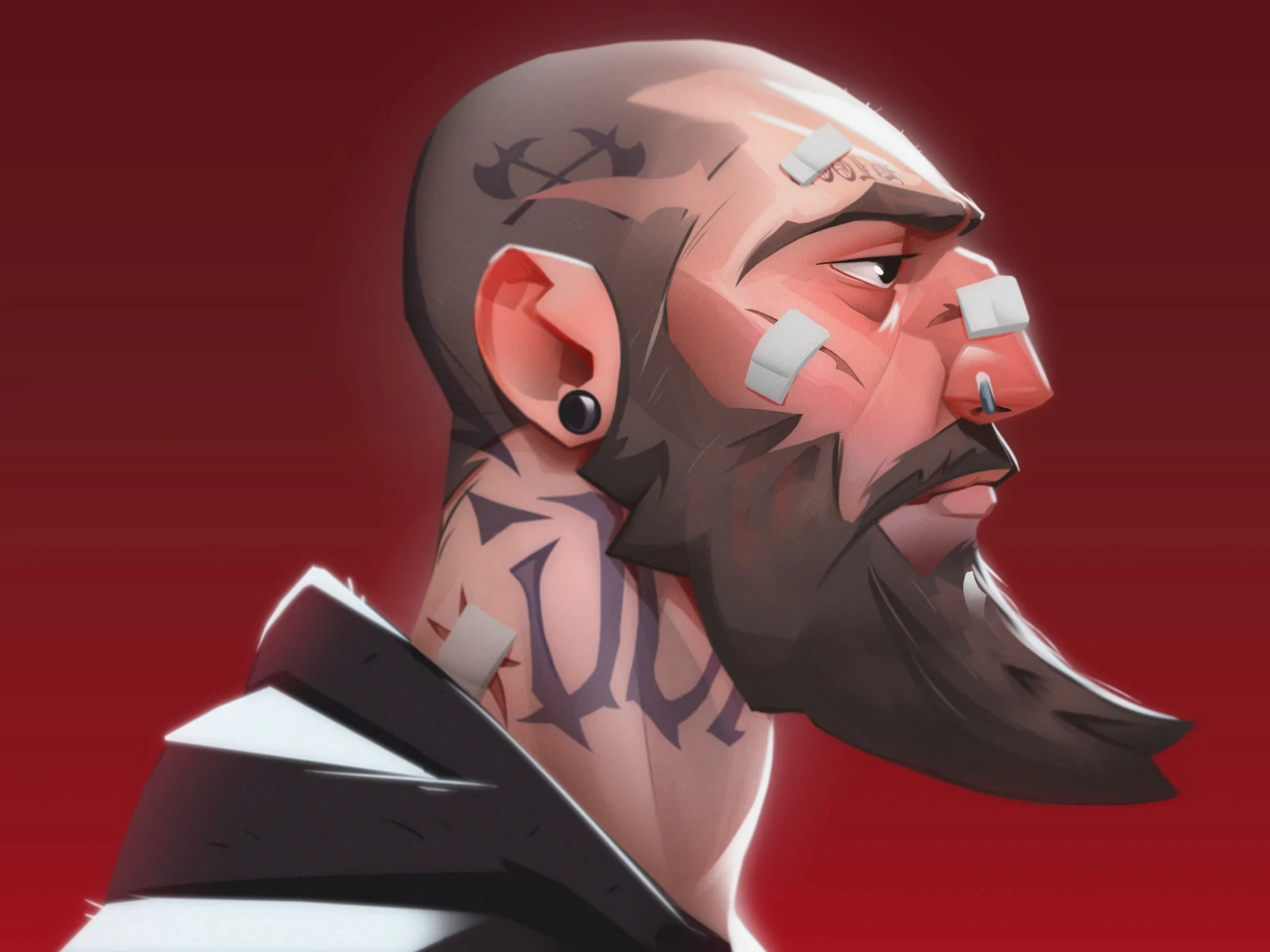 Portrait – character concept art by Kuba Fidler