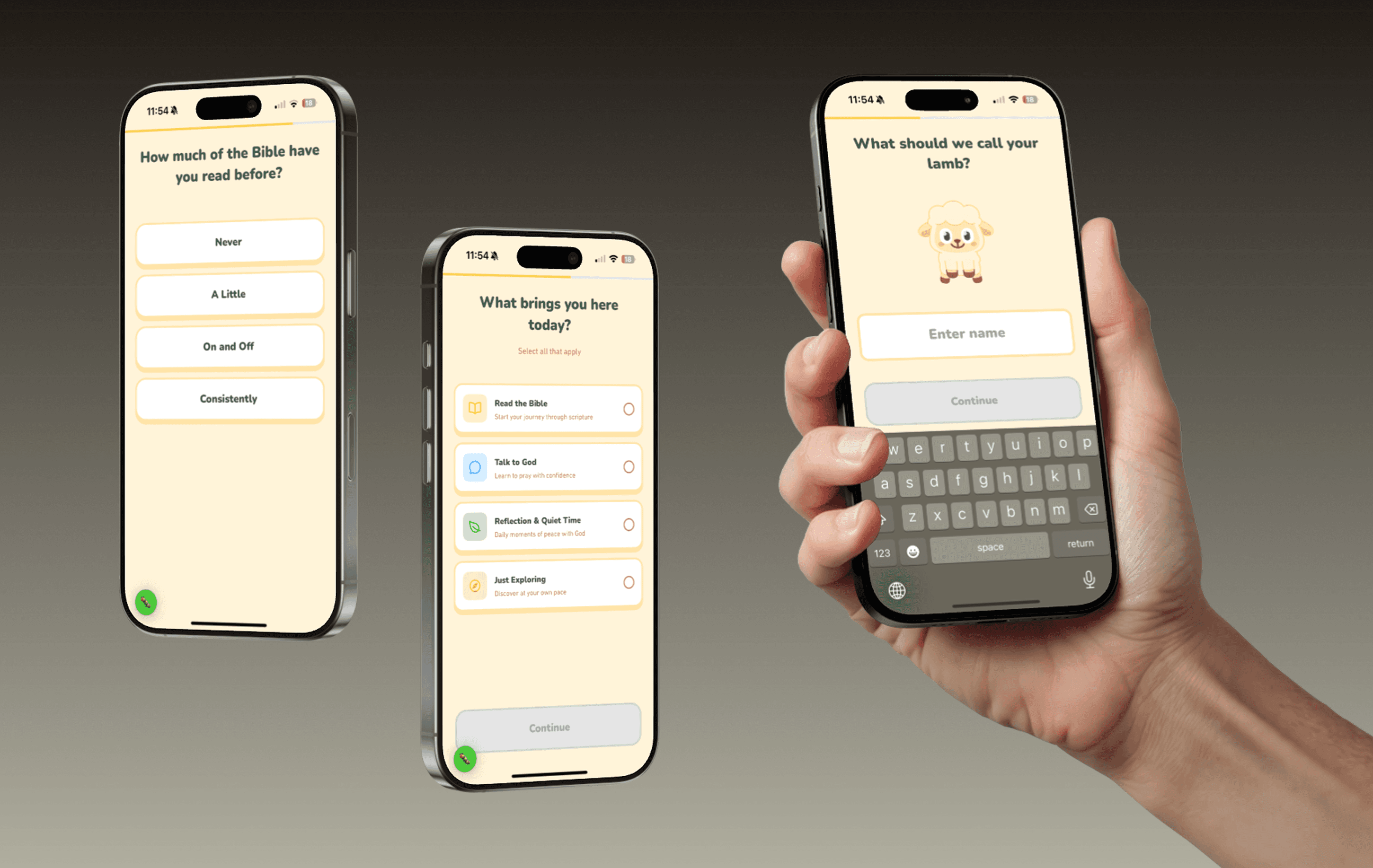 Phone showing Bloomy UI