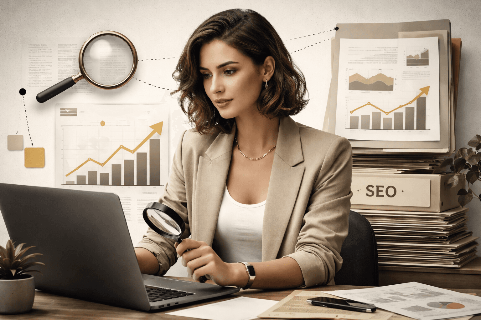 Close-up of lush, dark green leaves, some glossy and wet, against a muted background.