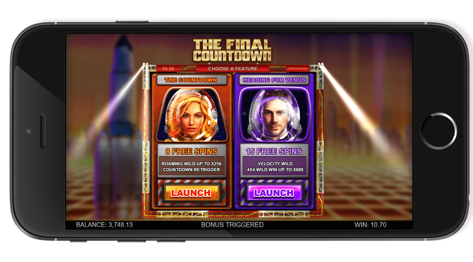 The Final Countdown - choix de Free Spins Big Time Gaming