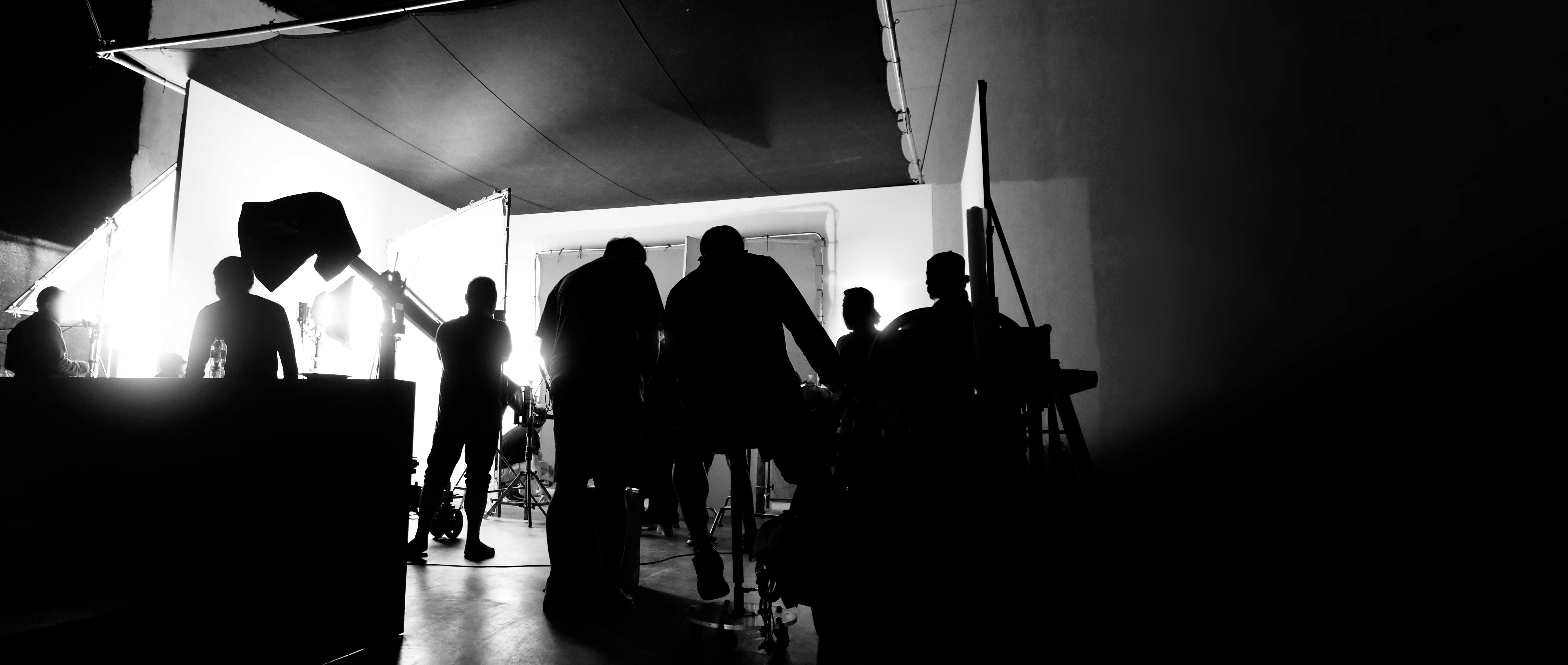 Woman interacting with a futuristic interface