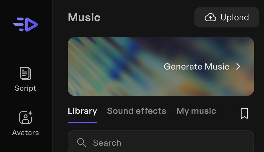 Generate AI music from the URL-to-video ad making tool