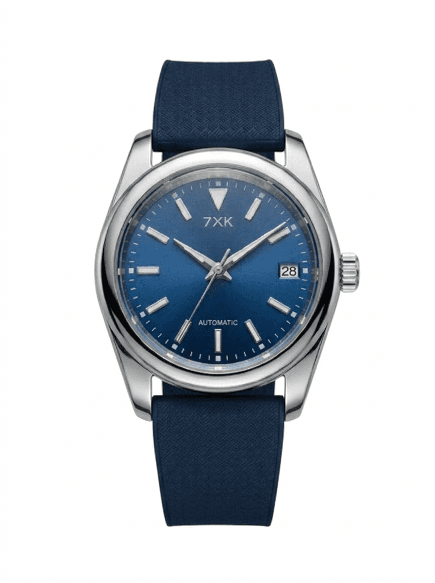Sunburst blue dial with date
