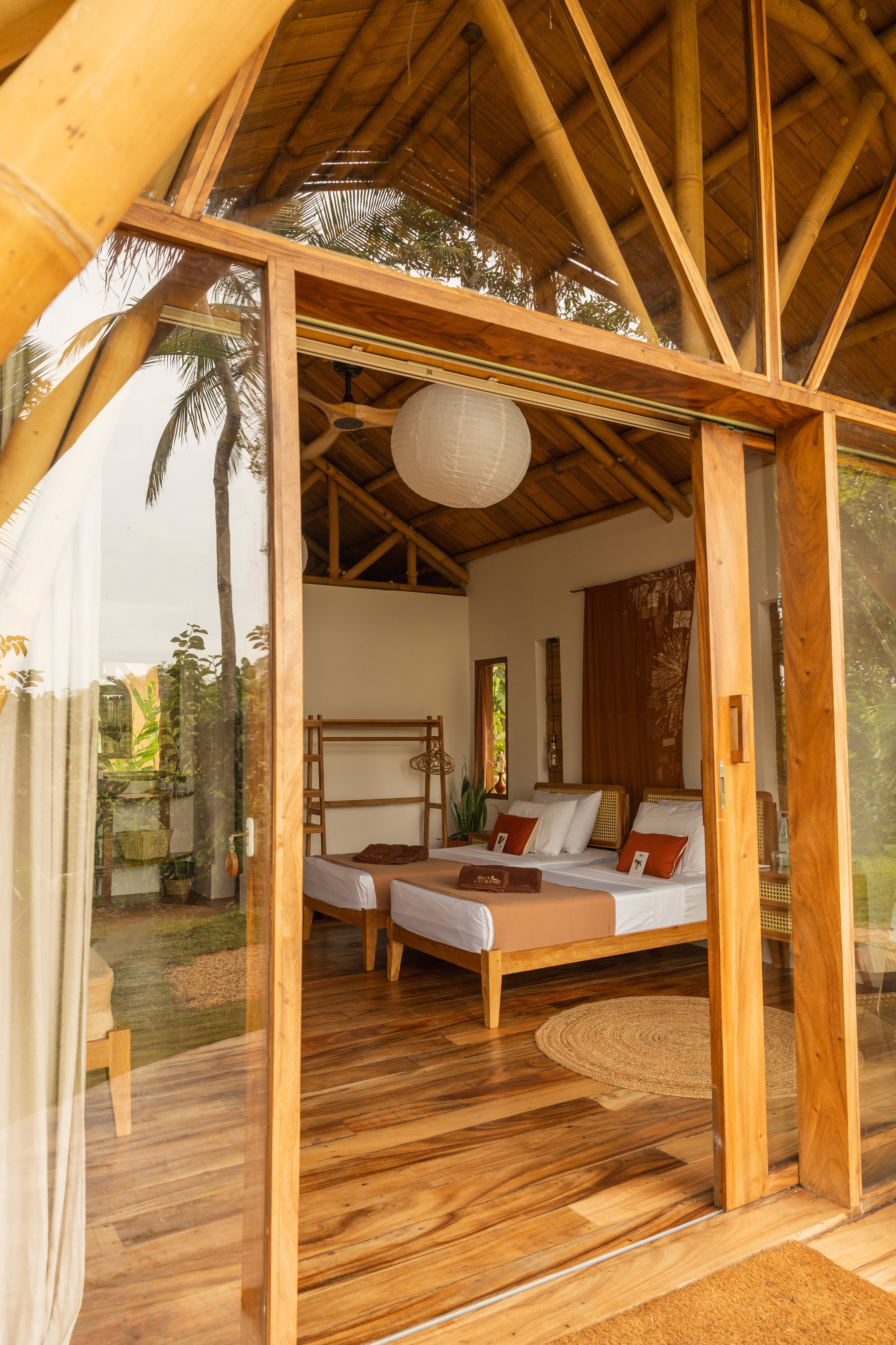 Shadow play with light on a dinning table 