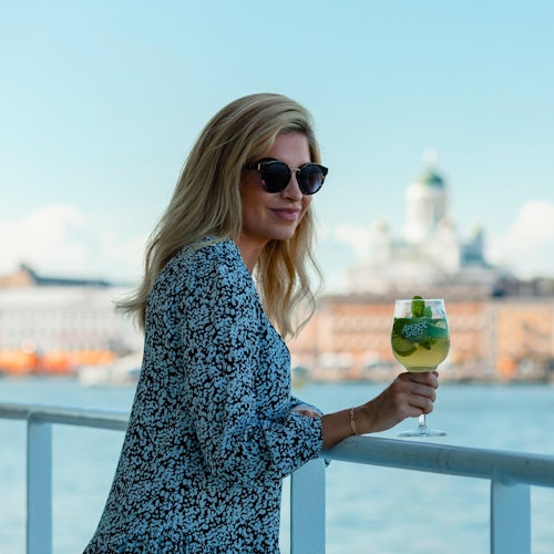 Views of the city from the sundeck.