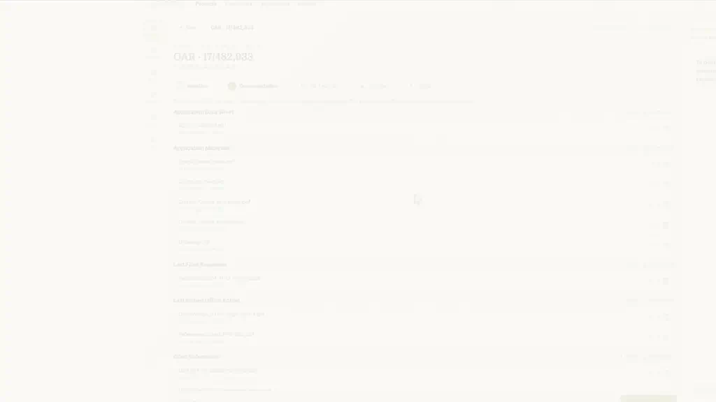 Documentation step showing the retrieved and verified record with the Template Library modal for attaching a firm response template