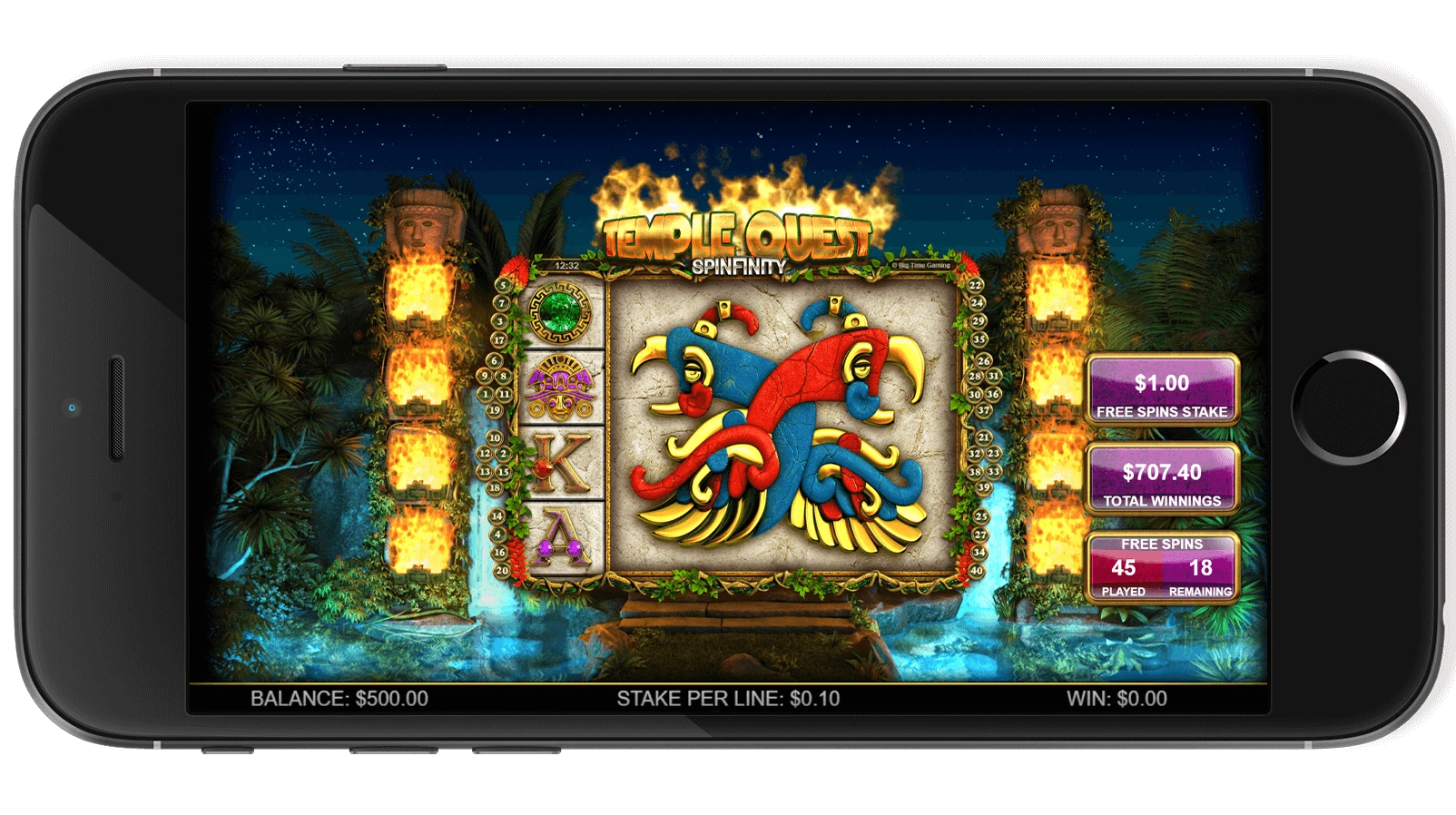 Temple Quest Spinfinity - free spins Big Time Gaming