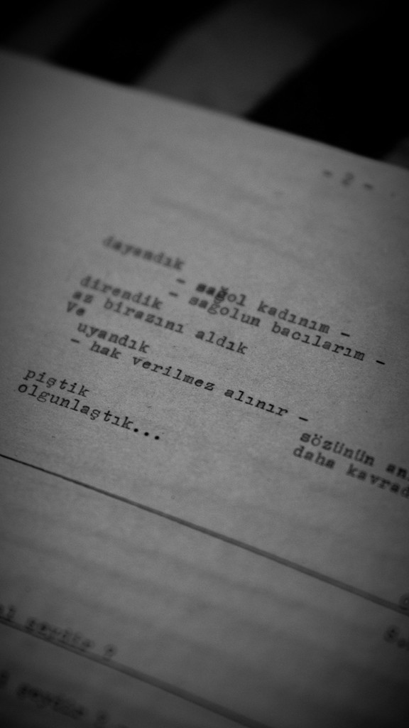 Document with text in turkish language.