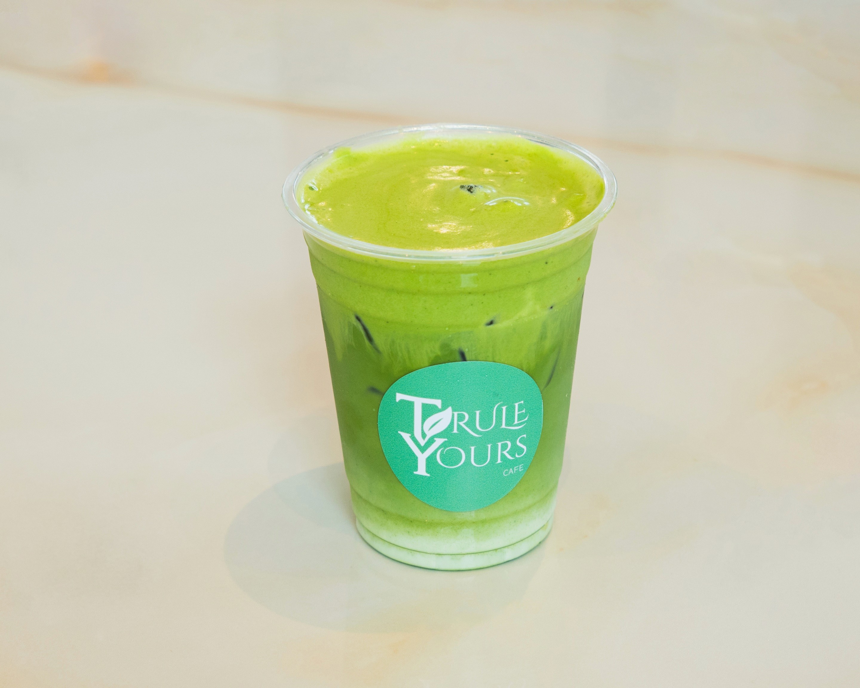 Matcha with matcha cream with cream created from local cafe in Seattle from Trule Yours Cafe