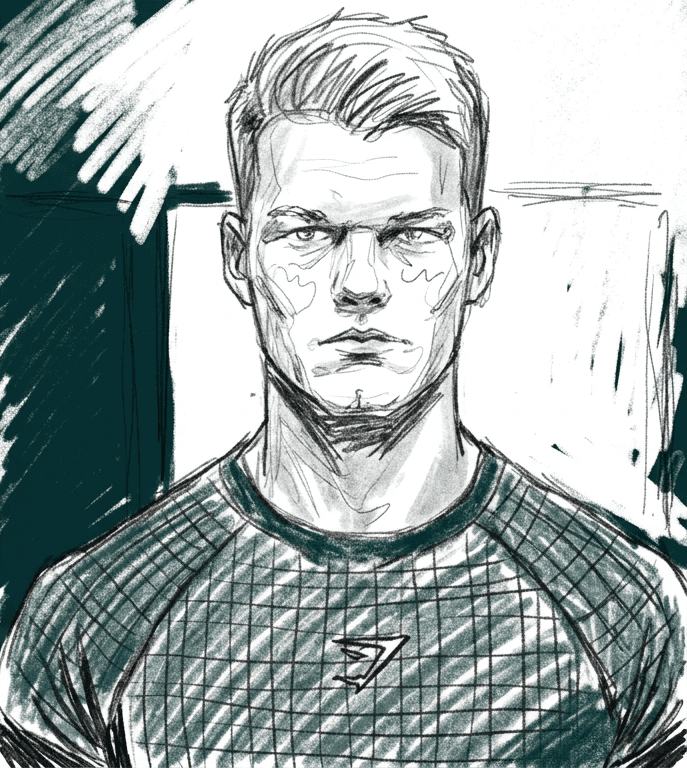 Sketch for Neymar Jr. Made by Overluce Studio under Dimcha Aiwi and Max Behrens
