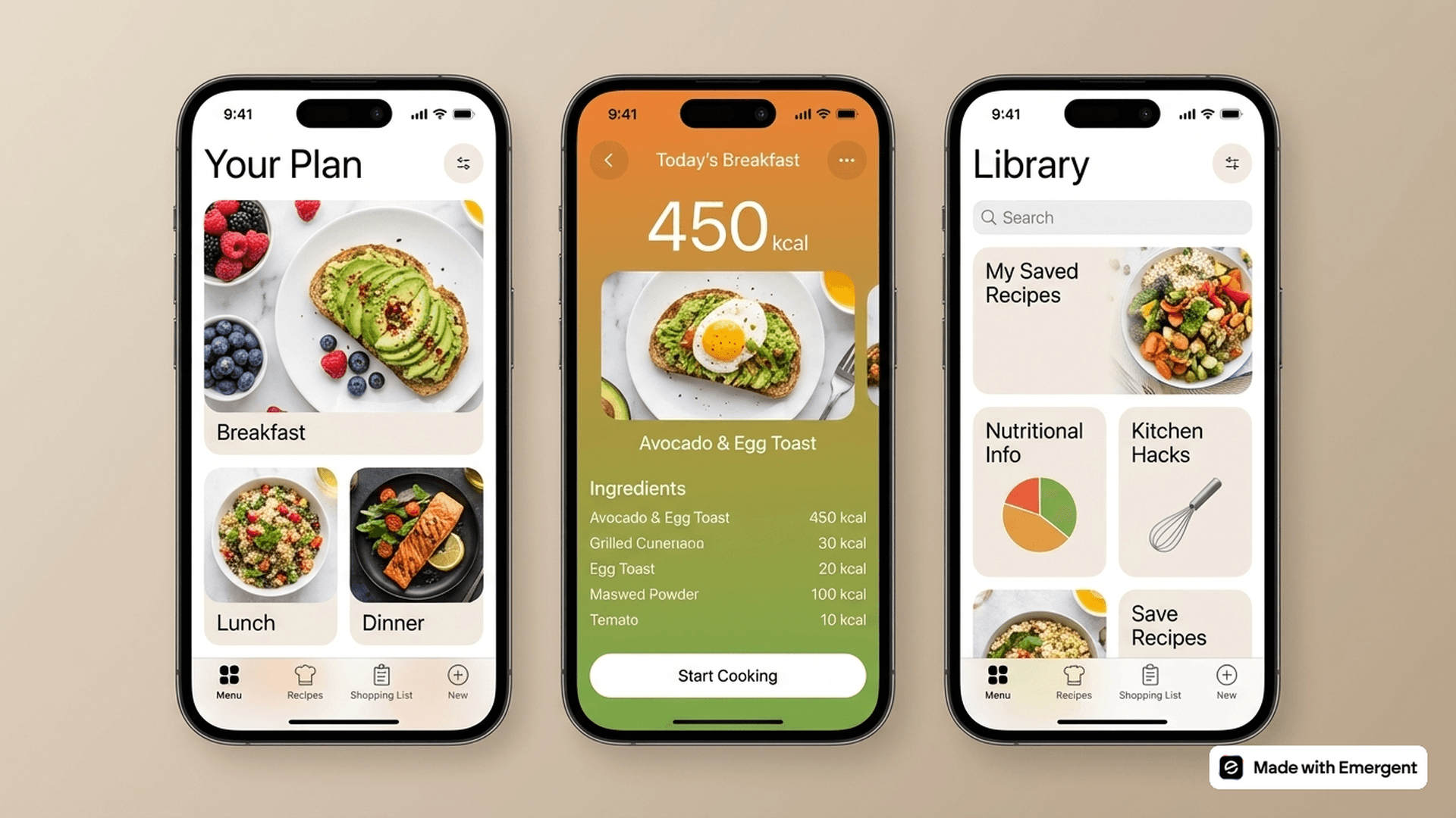 Personalized Meal Plan App Made with Emergent