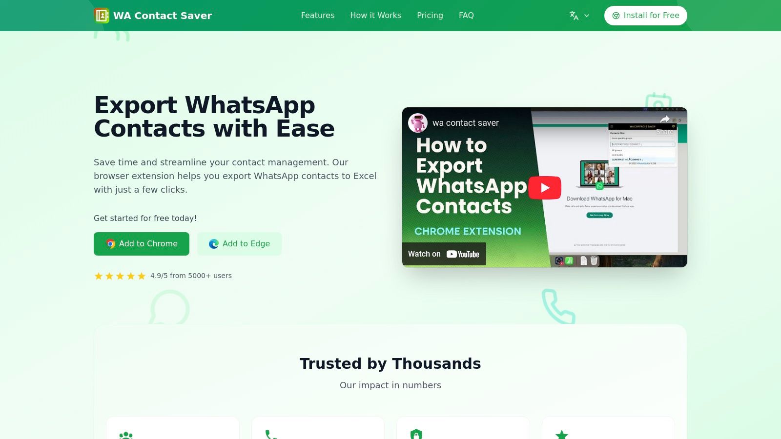 Contact Saver for WhatsApp