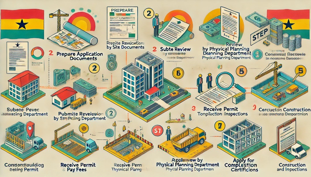 Image of steps to obtain biuding permit in ghana