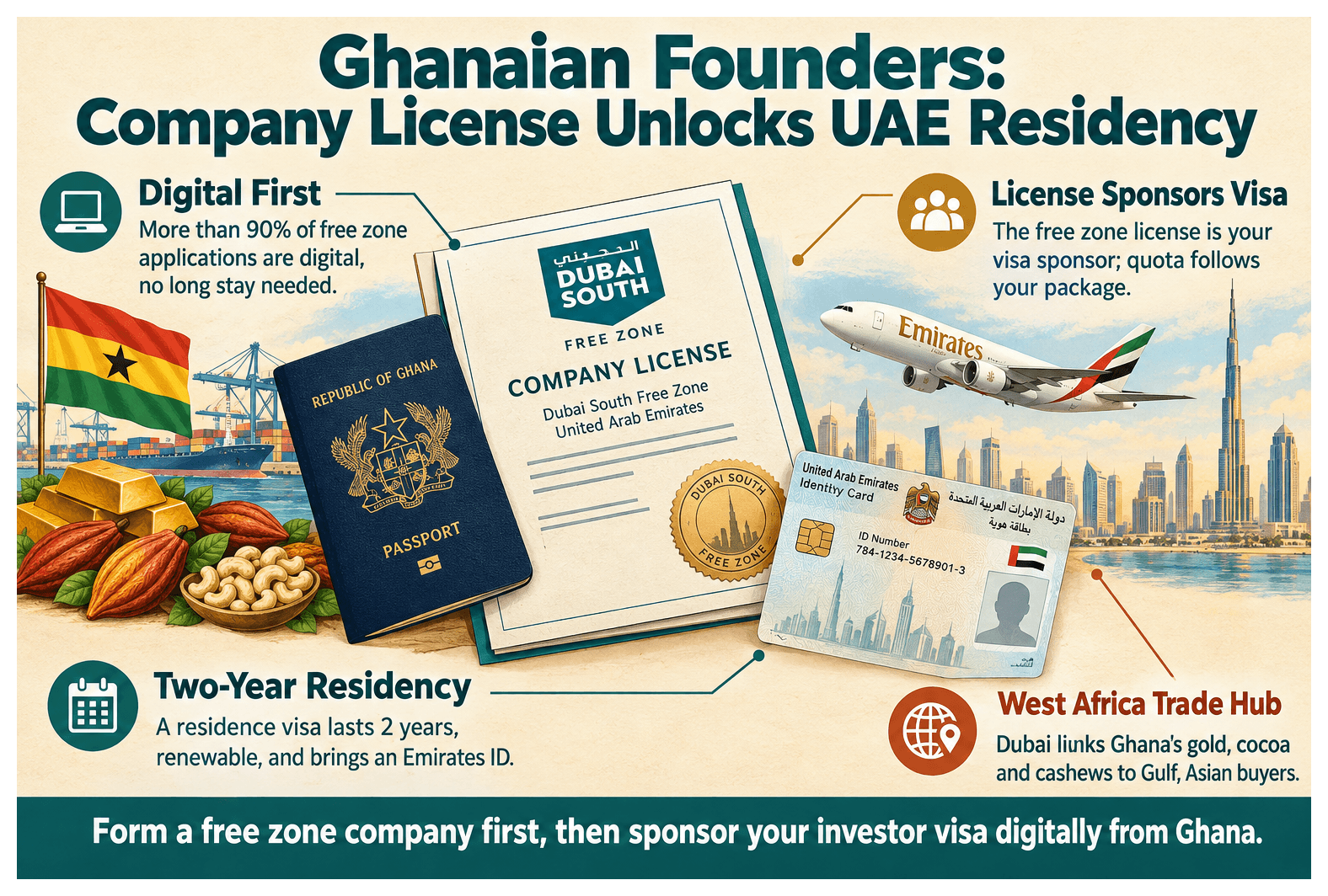 Infographic: UAE Residence Visa Guide for Ghanaian Nationals