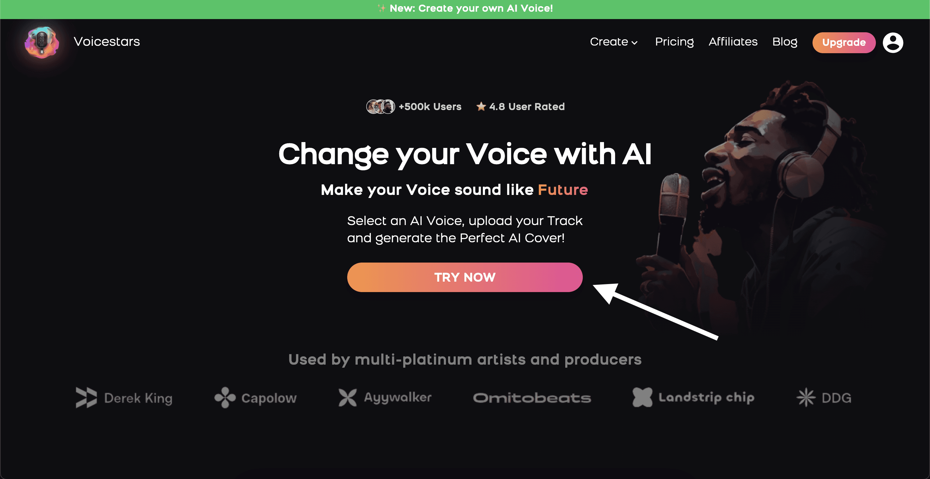 Voicestars' AI voice cloning app