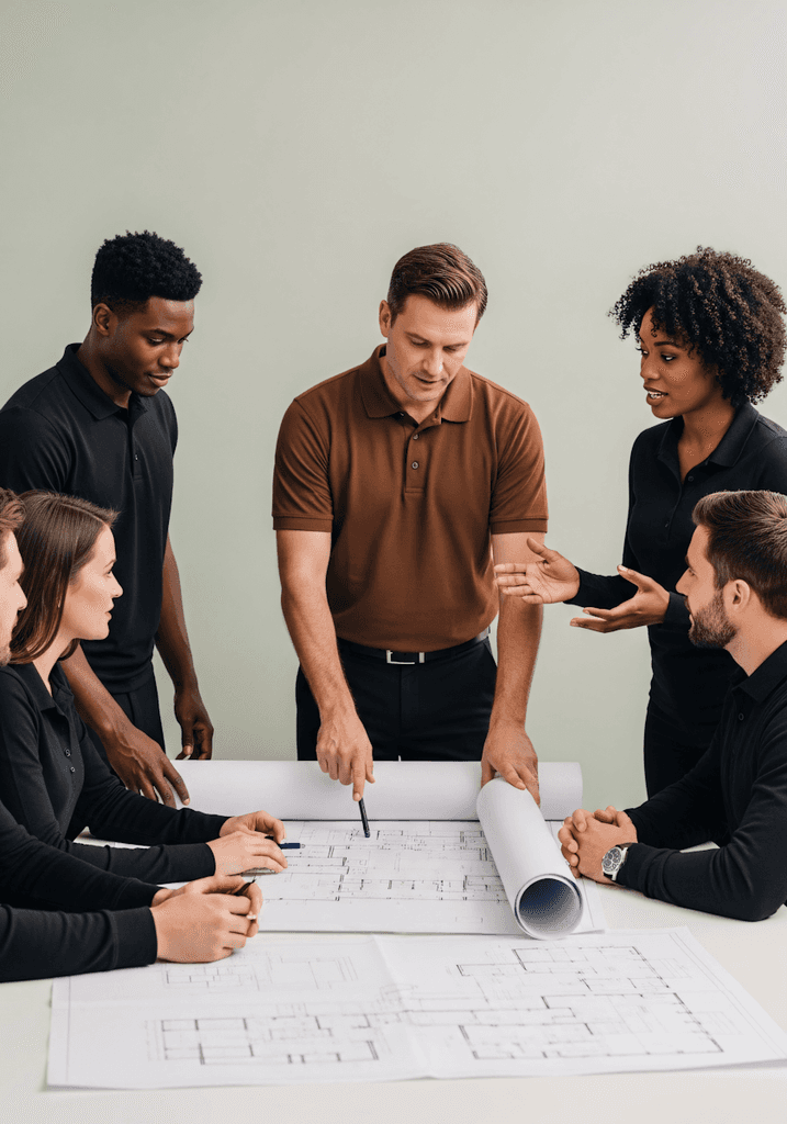 team discussion at table