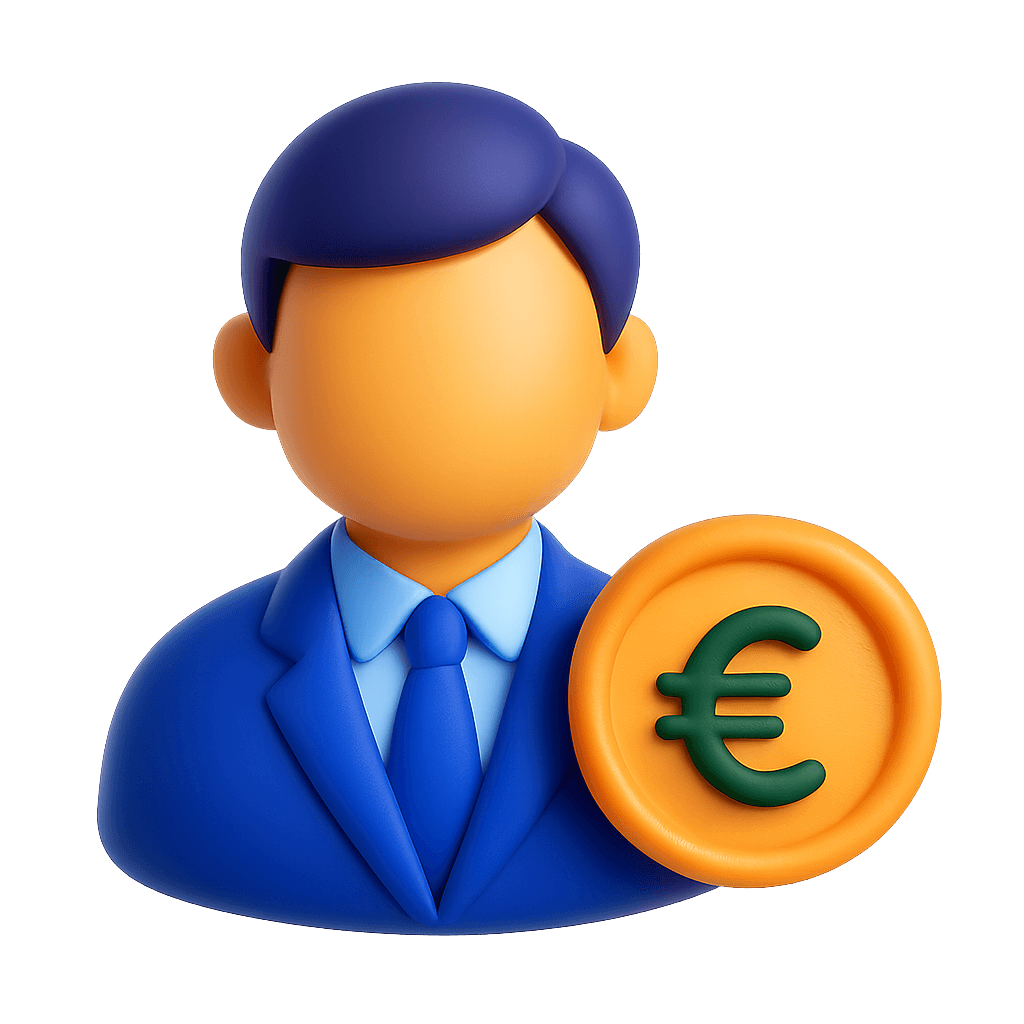 3D icon of an astronaut, who is the company logo of astro.tax