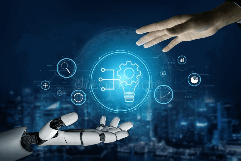 a computer circuit board with a brain on it