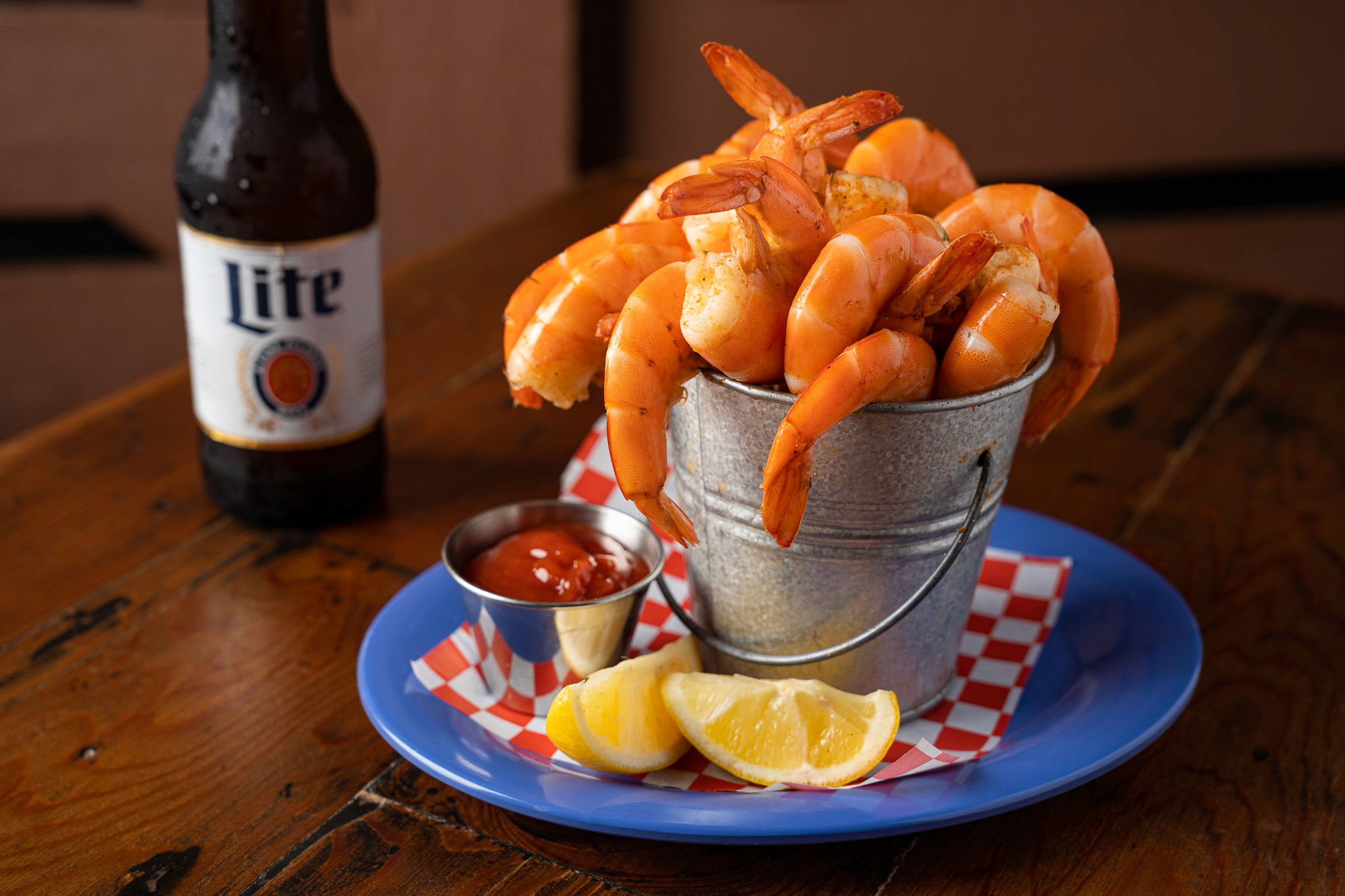 Boiled Shrimp and Beer