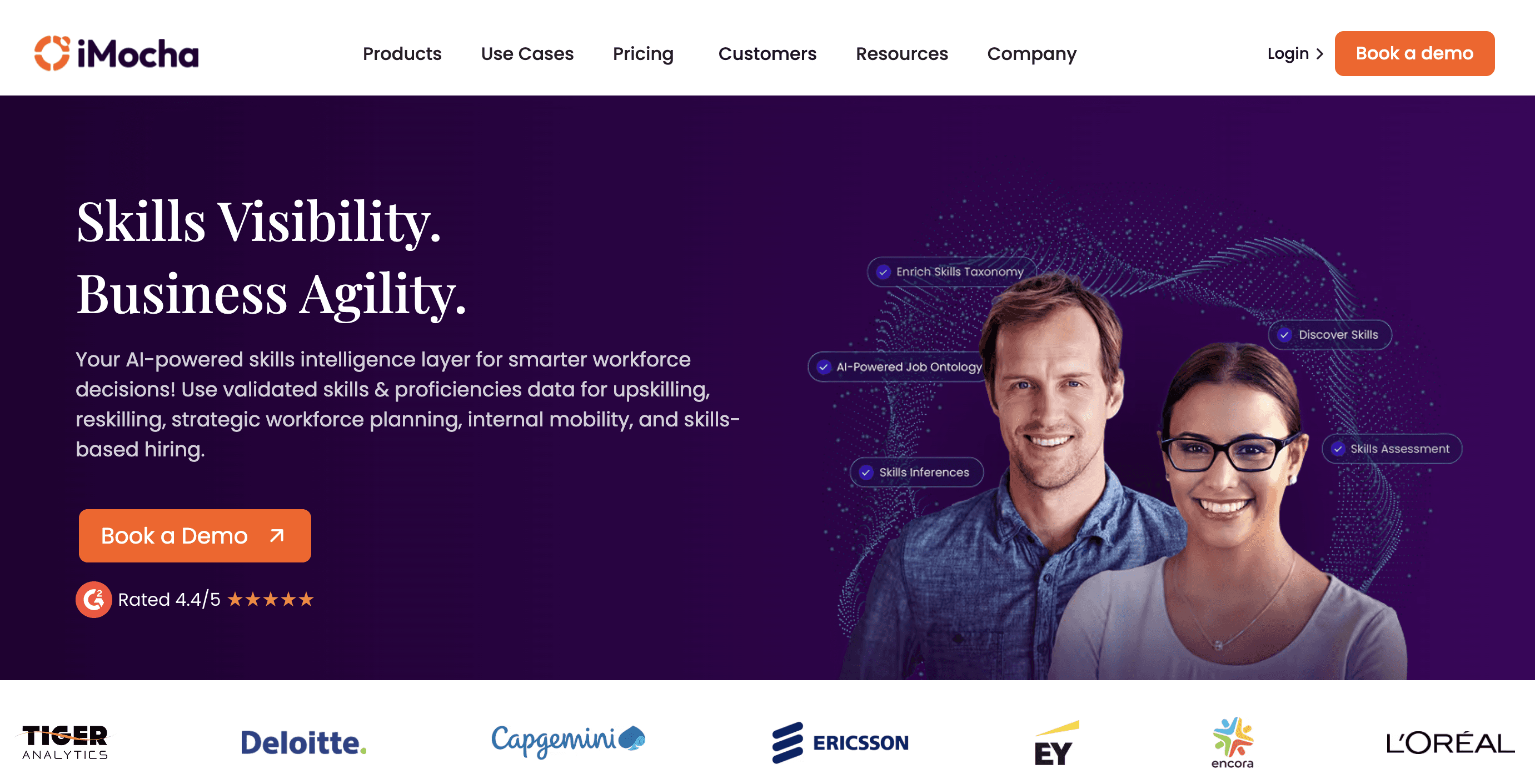 iMocha homepage hero screenshot