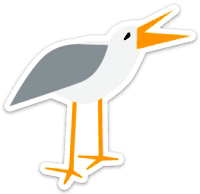 Seagull sticker.