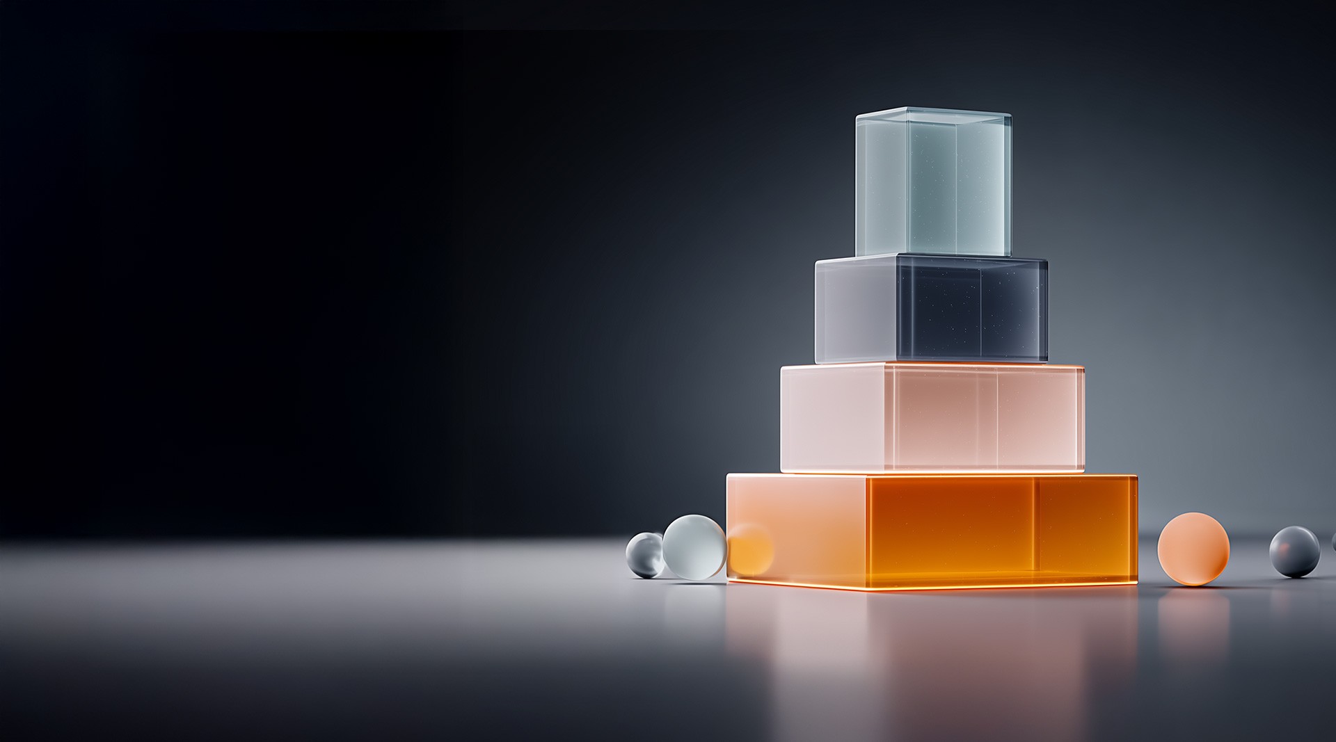 Ai generated image of glass blocks conceptually representing the importance of building trust when using AI