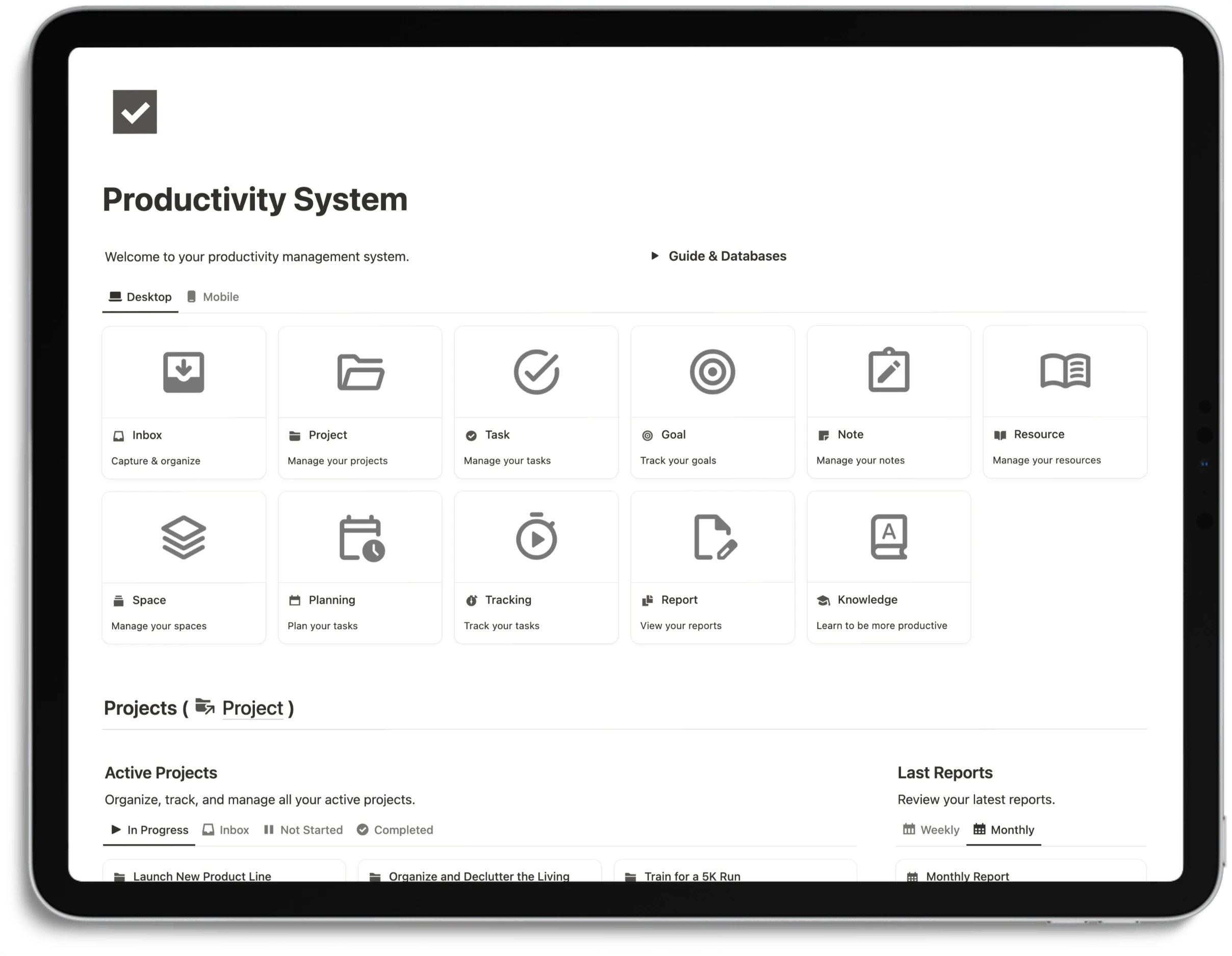 Notion Productivity System