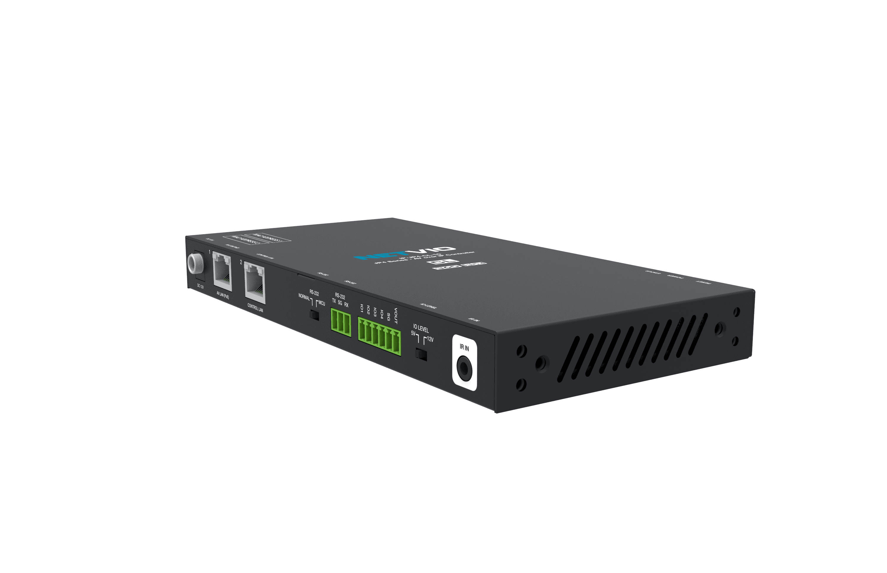 Black network controller with ports and switches